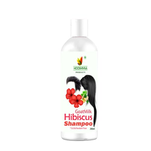 Hooshiyaa Goat Milk & Hibiscus Shampoo for All Hair Types - 200ml | Nourishing & Hydrating Hair Care for Dry, Damaged & Curly Hair | Perfect for Daily Use at Home & Salon