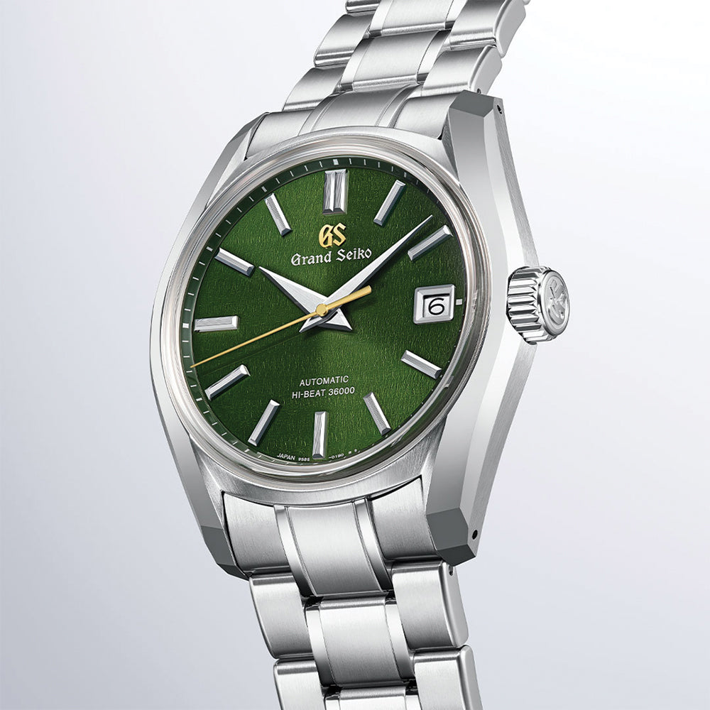Seiko SBGH351 Rikka Heritage Hi-Beat 36000 40mm Automatic Green Dial Men's Watch with Stainless Steel Bracelet - Perfect for Dress, Business, and Special Occasions