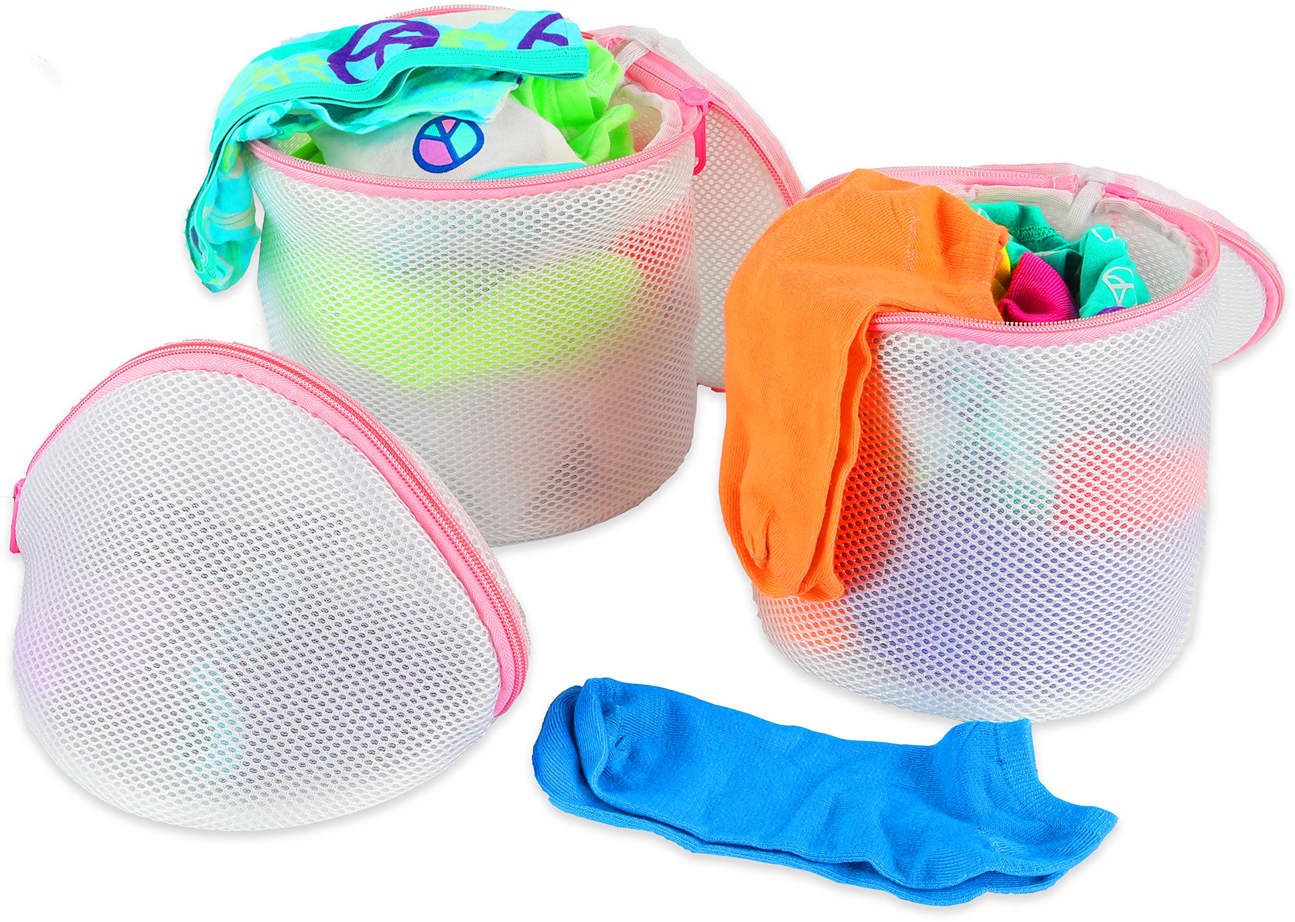 Premium Laundry Bags for Delicates - 5 Pack (2 Large & 3 Small Bra & Underwear Wash Bags) - Gentle Protection for Lingerie, Swimwear & Baby Clothes - Perfect for Travel & Machine Washing