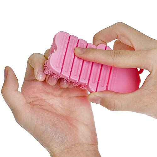 Professional Plastic Nail Brush for Manicure & Pedicure - Soft Bristles for Gentle Cleaning, Dust & Powder Removal - Pink (1PC) - Perfect for Home Nail Care & Salon Use