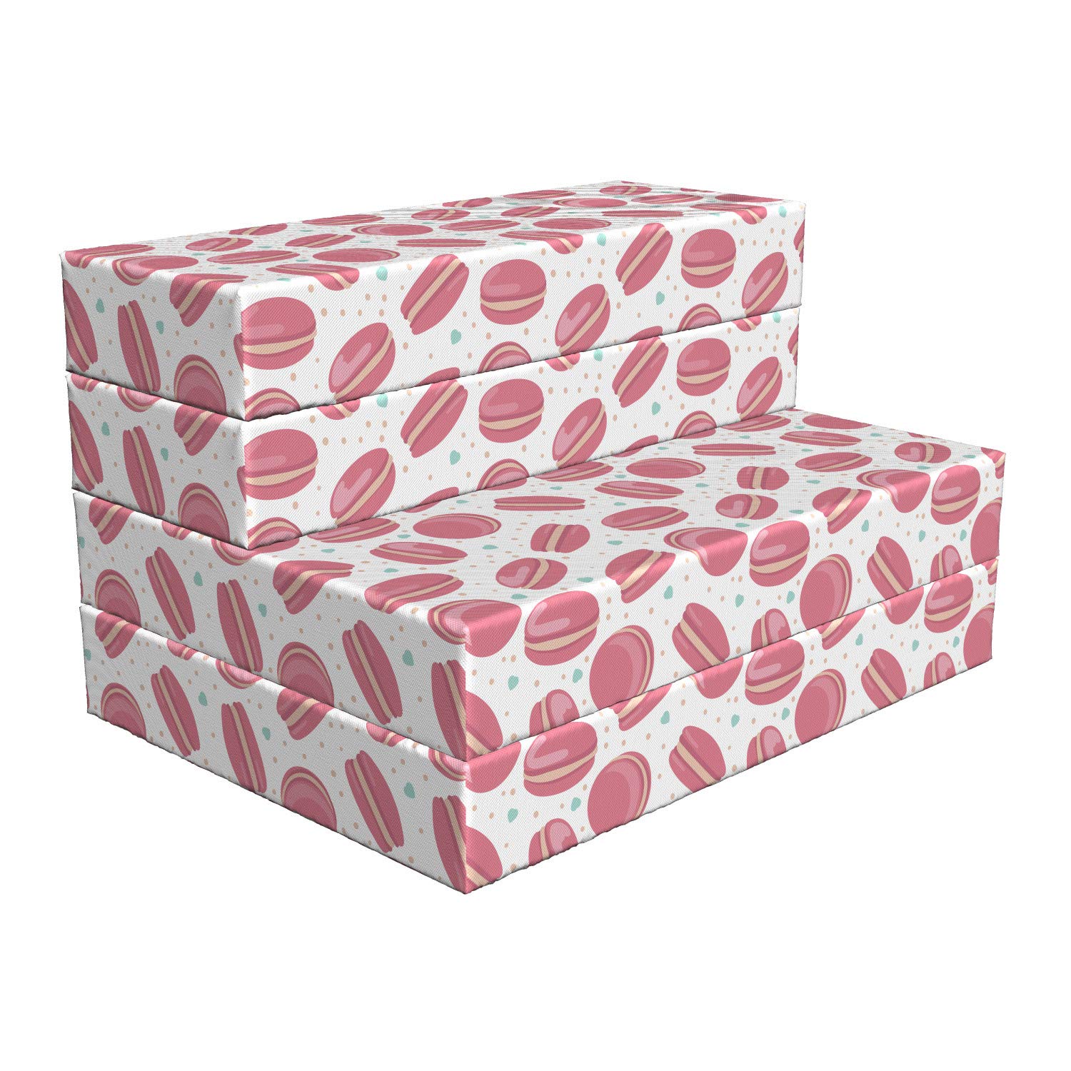 Ambesonne Sweets Foldable Mattress - Macaron Cookies Design, 74.8