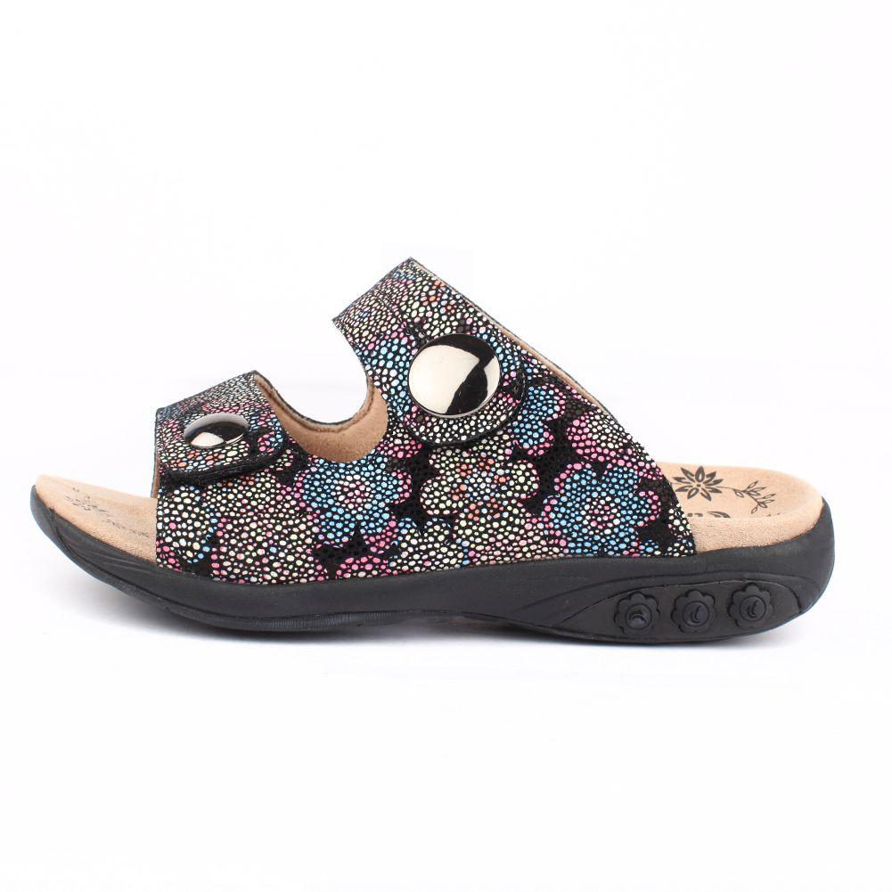 Eva Women's Leather Adjustable Strap Slip-On Sandals - Special Edition | Comfortable Summer Casual Shoes for Beach, Walking & Vacation