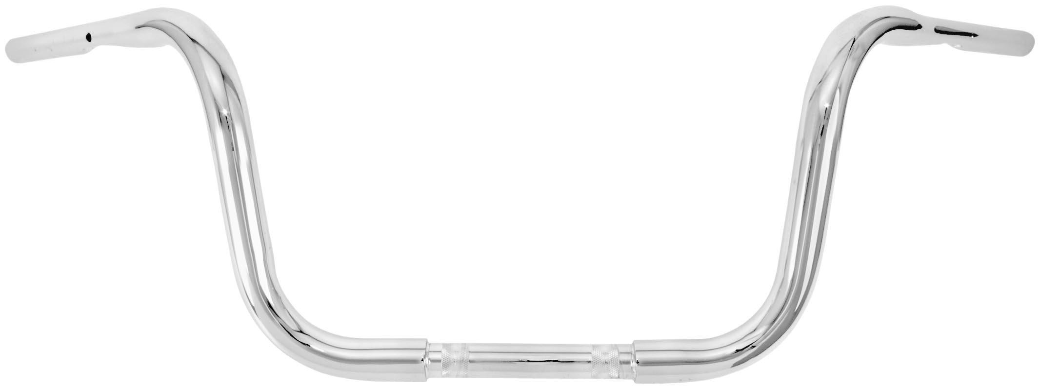 Burly Brand 10 Inch Gorilla Chrome Ape Hanger Handlebars - Universal Fit for Harley, Chopper & Custom Motorcycles - Perfect for Long Rides & Comfortable Cruising