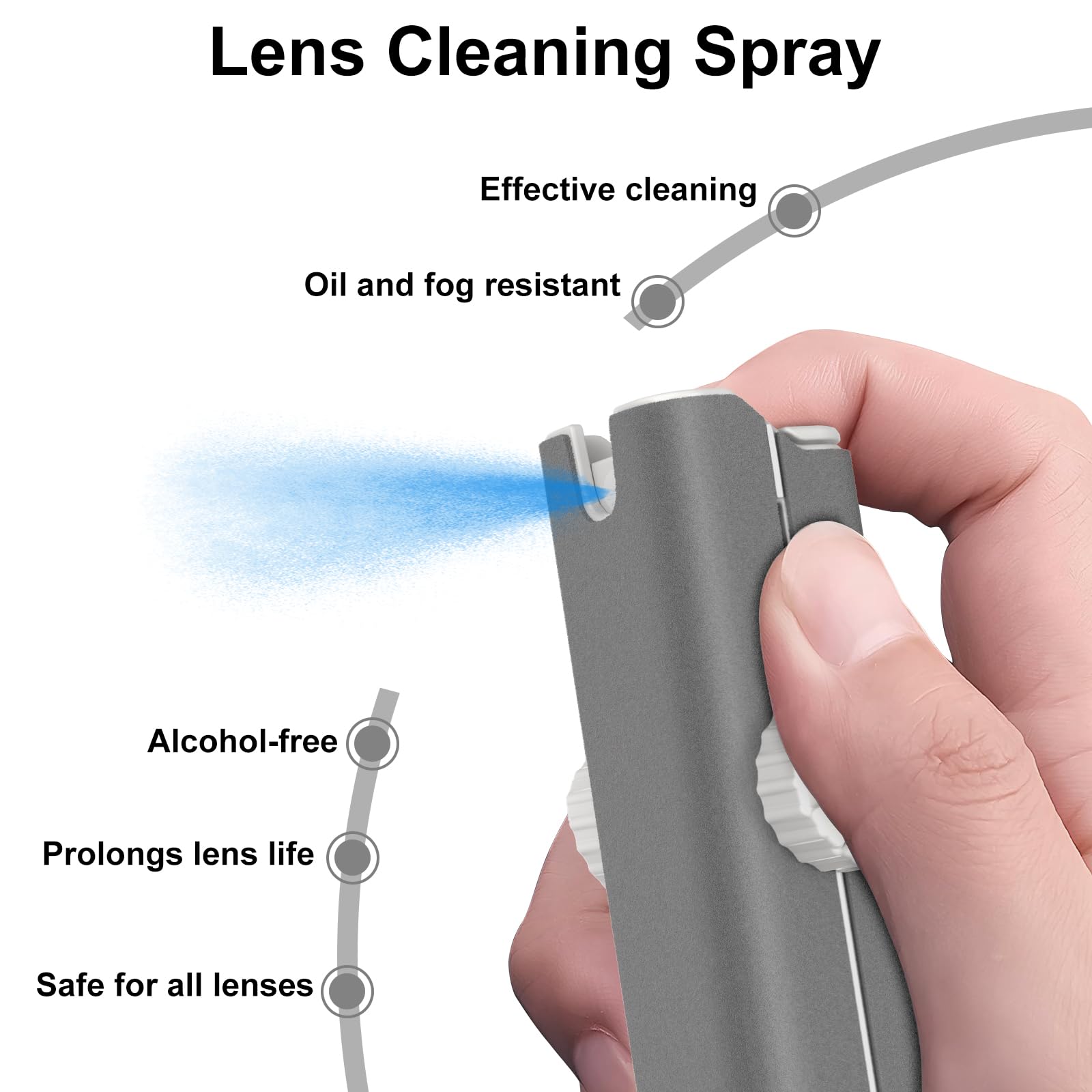 Haino Glasses Cleaner Kit - Portable Travel Eyeglass Cleaner with Microfiber Cloth for Glasses, Sunglasses & Phone Screens | Perfect for Home, Office & On-The-Go Cleaning