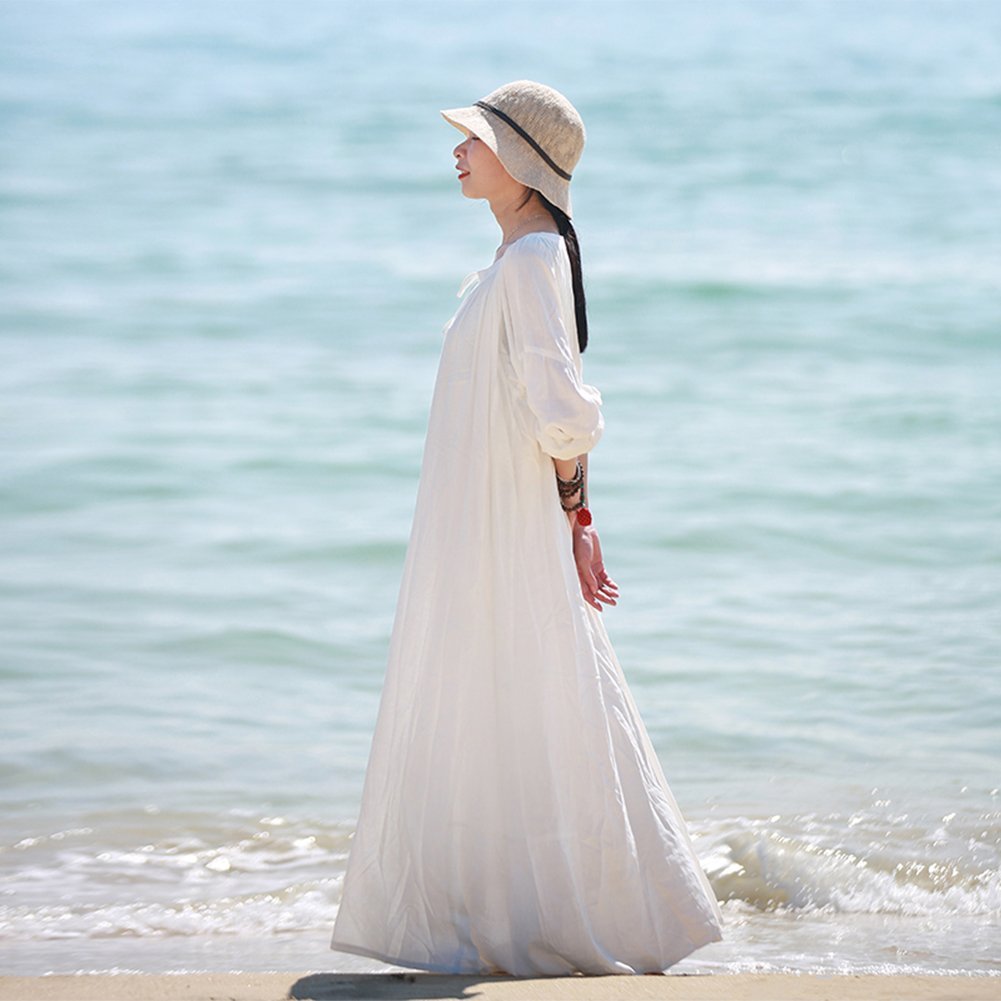 Elegant White Long Sleeve Maxi Dress for Women - Perfect for Weddings, Parties & Special Occasions