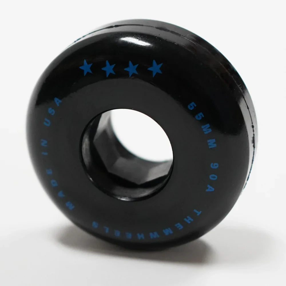 THEM WHEELS 55mm 90a Skateboard Wheels (4 Pack) - High Performance Wheels for Street Skating, Cruising & Tricks
