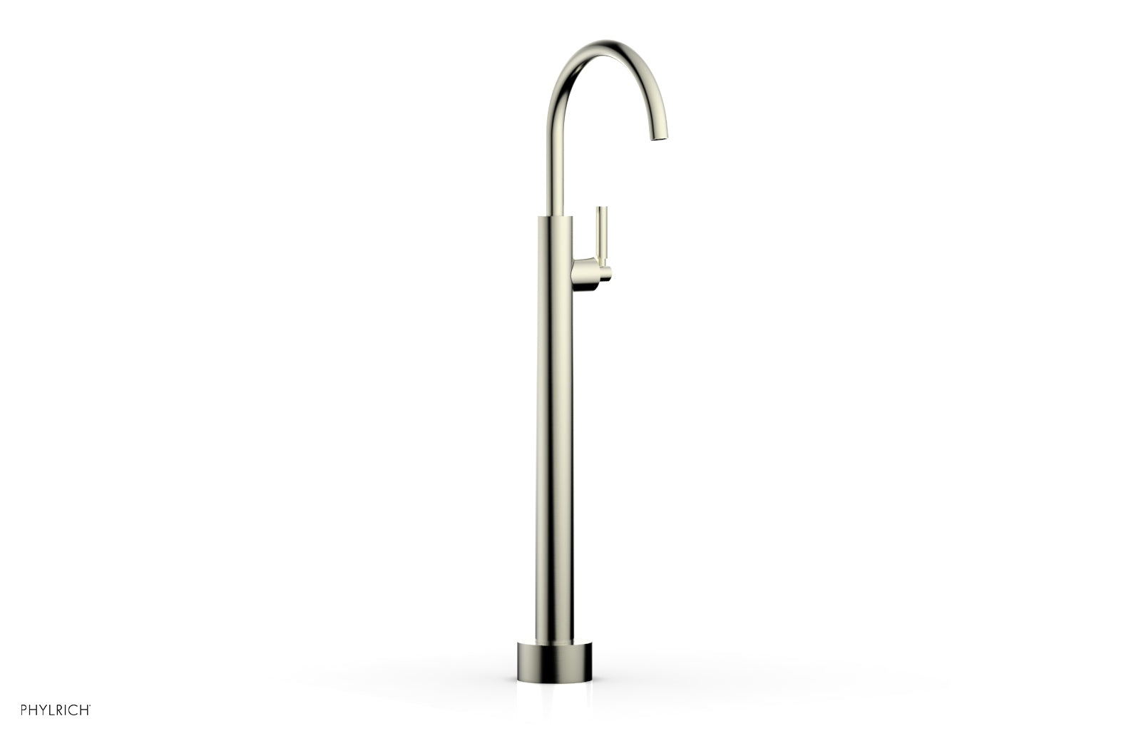 BASIC Low Floor Mount Tub Filler with Lever Handle - D130 44 04 - Perfect for Modern Bathroom Renovations and Spa-Like Showers