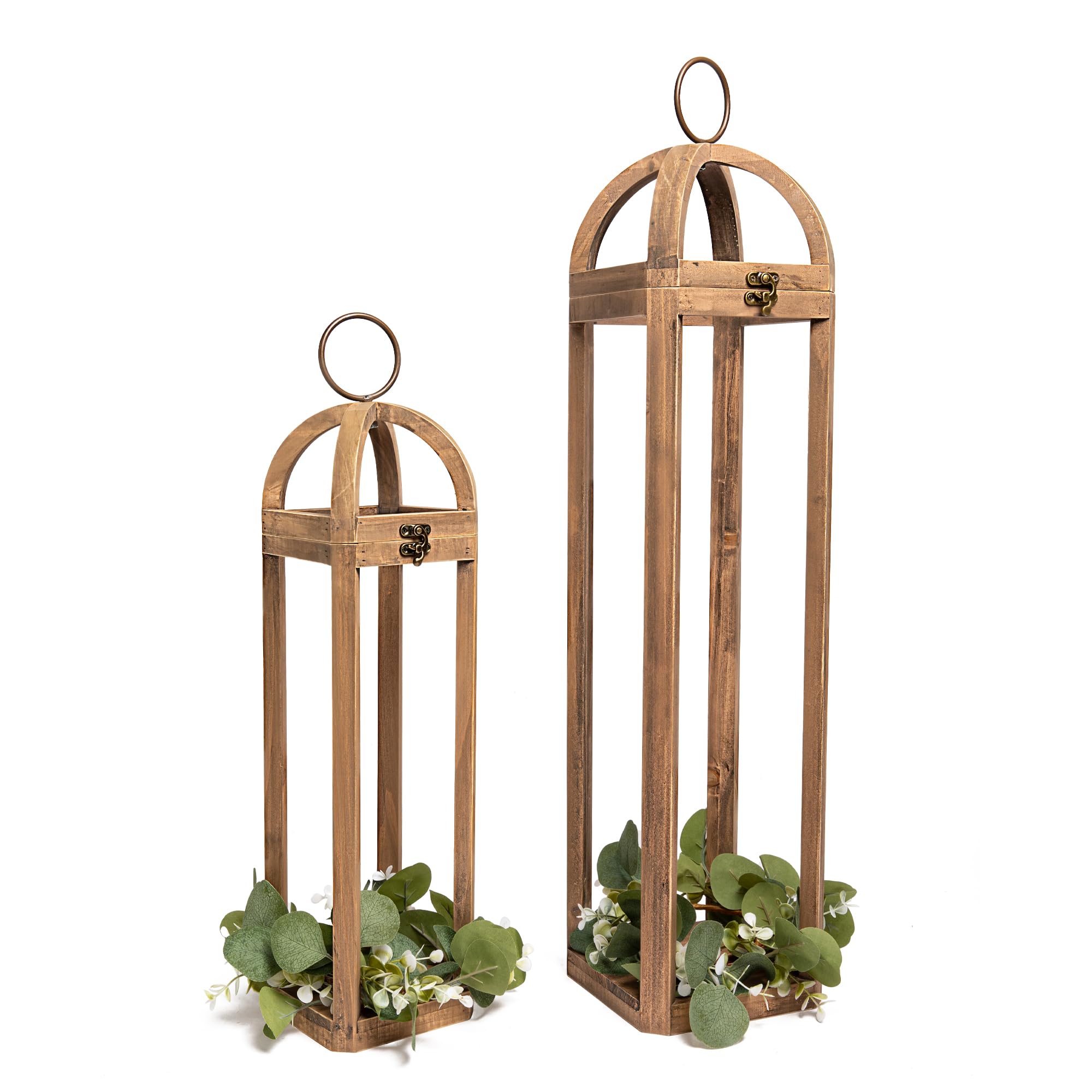Large Rustic Farmhouse Lantern Set of 2 - 30