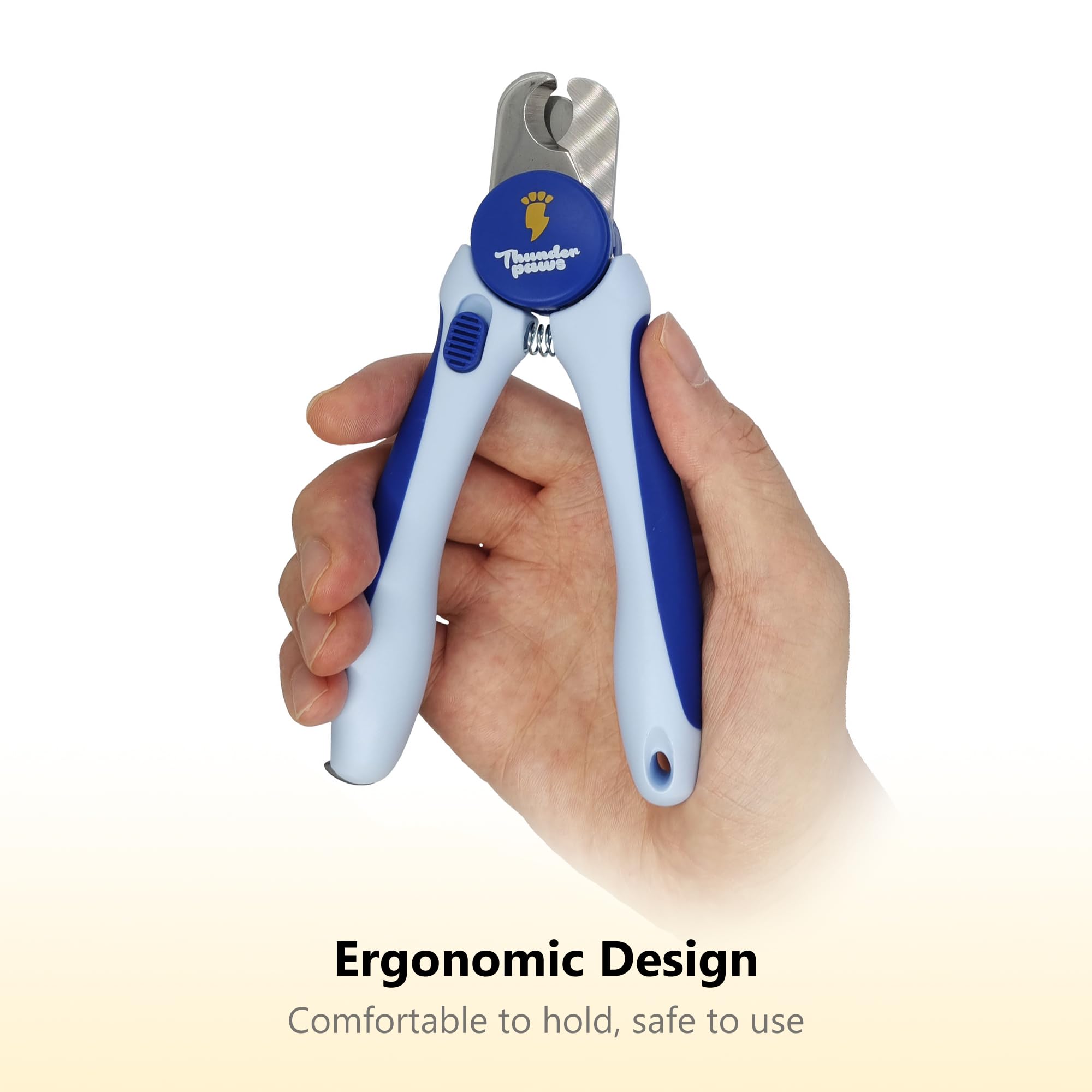 Premium Dog Nail Clippers with Safety Guard & Nail File - Professional Grooming Tool for Medium to Large Dogs - Blue Pet Nail Trimmer for Safe At-Home Grooming & Paw Care