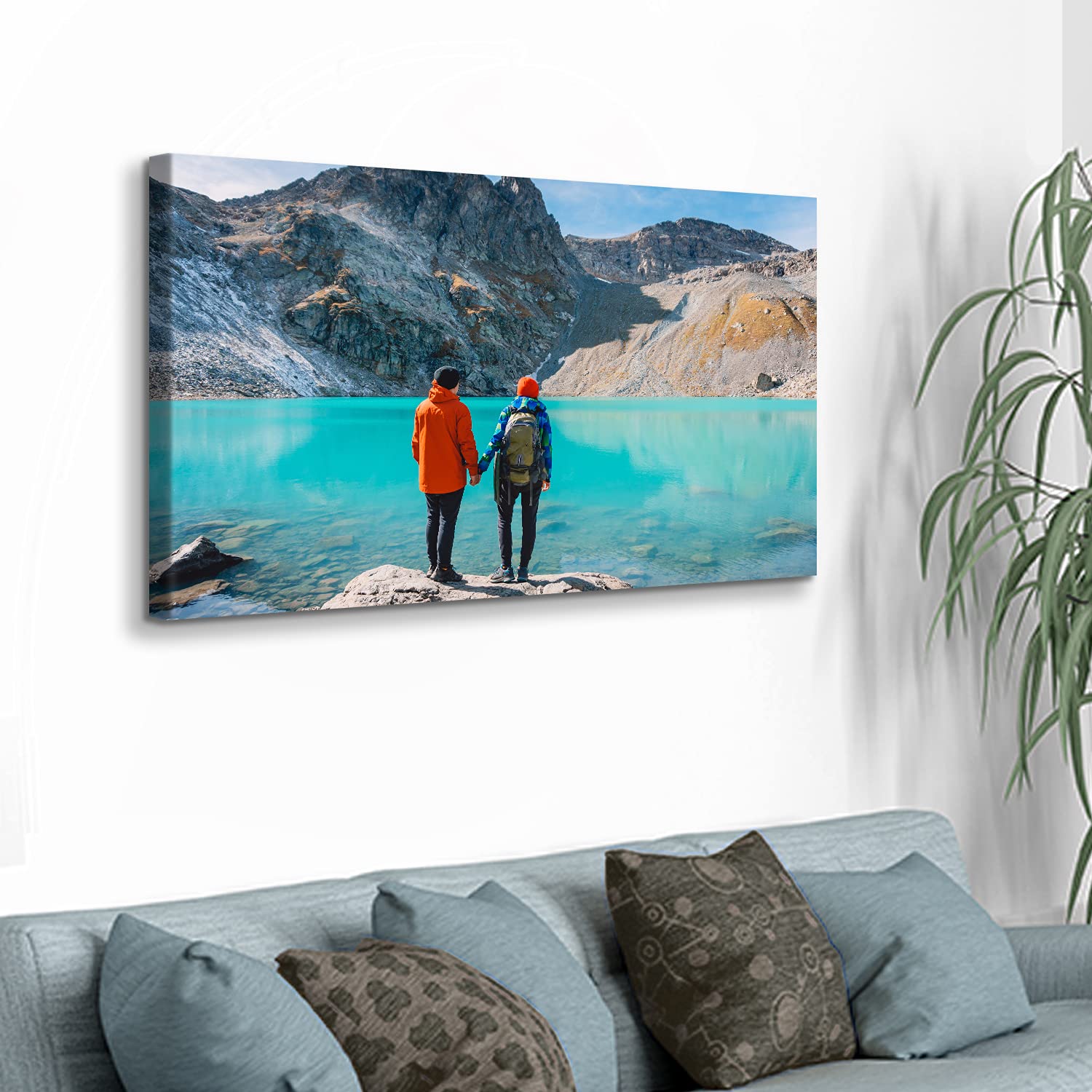 Personalized Custom Canvas Prints 40x24 Inches - Photo to Canvas Wall Art for Bedroom, Living Room, Wedding & Family - Unique Gift for Baby, Pet & Home Decor - Perfect for Anniversaries, Housewarming & Special Occasions