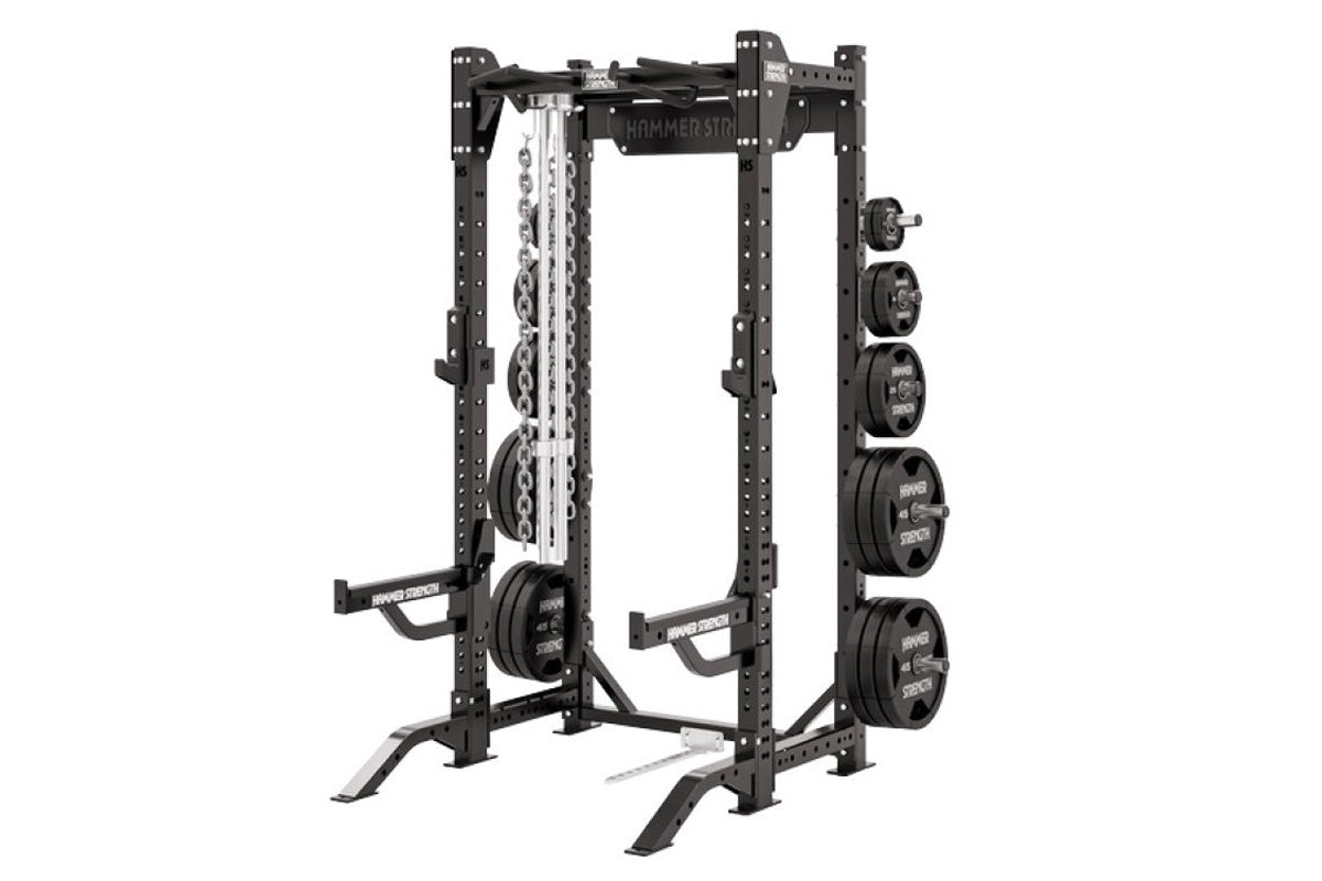Hammer Strength HD Elite ID Half Rack - Heavy Duty Power Rack for Home & Commercial Gyms - Perfect for Squats, Bench Press & Strength Training