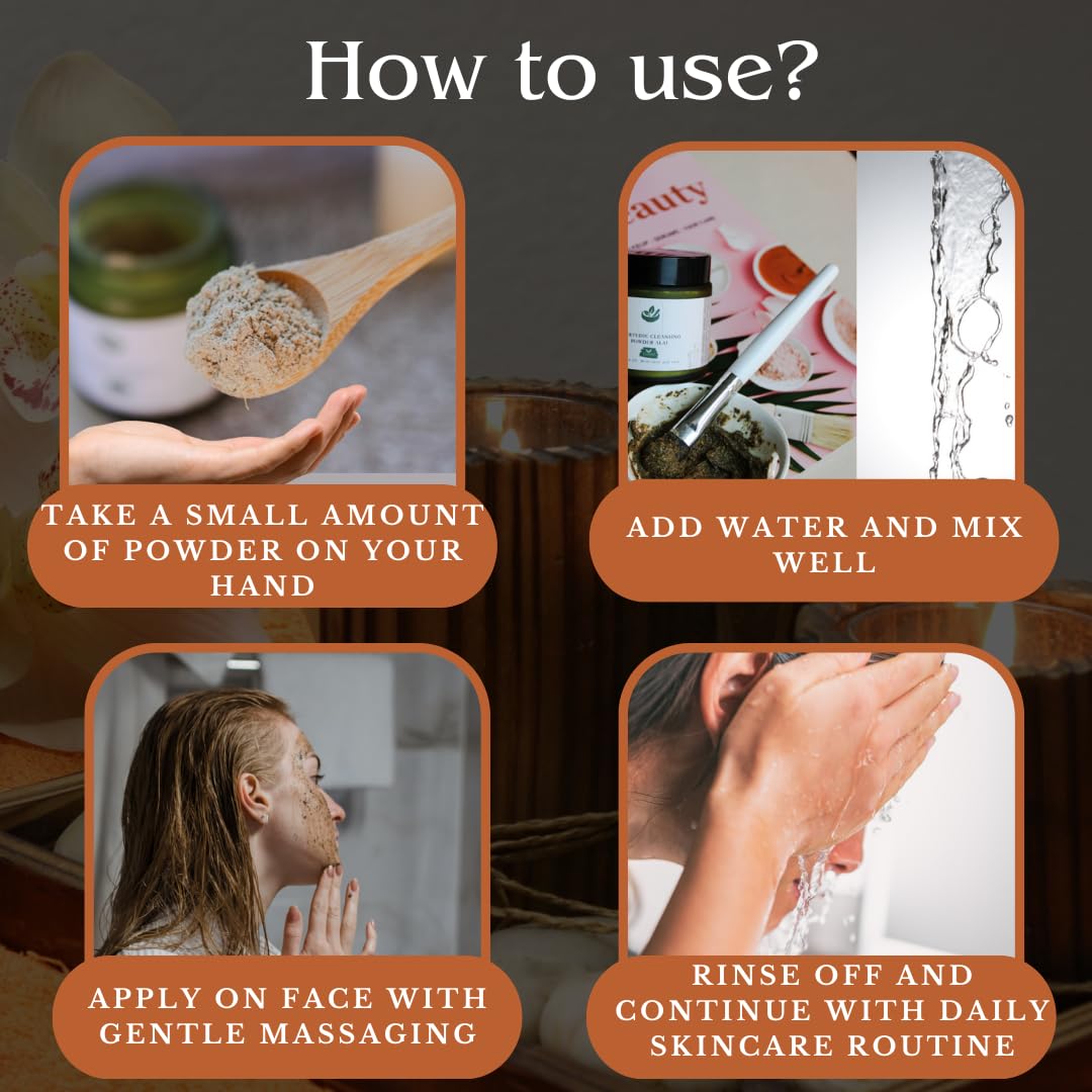 Angel Care Brightening Vitamin C Exfoliating Face Scrub - Organic Natural Facial Scrub for Sensitive Skin - Gentle Ubtan Powder with Sea Mud, Linden & Kaolin Clay - Smooth & Glow Skin Care for Daily Use & Spa Treatments