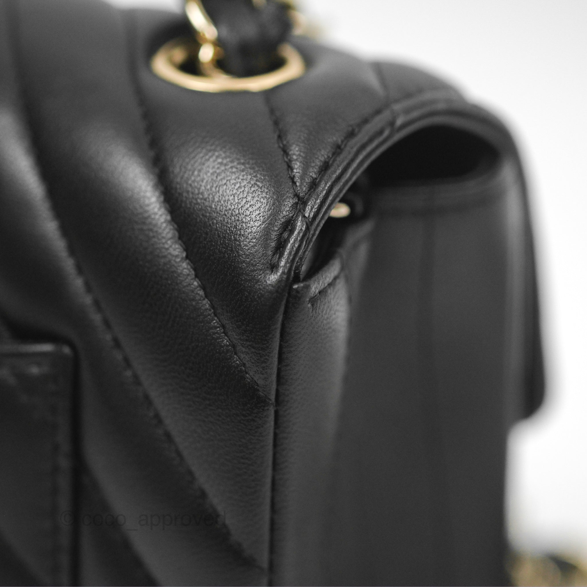 Chanel Chevron Mini Rectangular Flap Bag in Black Lambskin Leather with Gold Hardware - Luxury Crossbody Purse for Women, Perfect for Evening Events & Date Nights