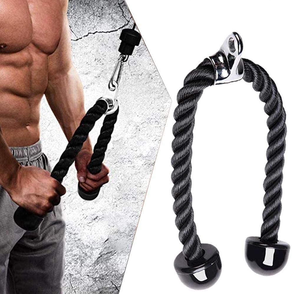 70cm Gym Tricep Rope - Ab Crunch & Pull Down Cable Attachment for Biceps, Triceps & Lat Workouts | Strength Training Equipment for Home & Commercial Gyms | Perfect for Cable Machine Press Downs & Lateral Exercises