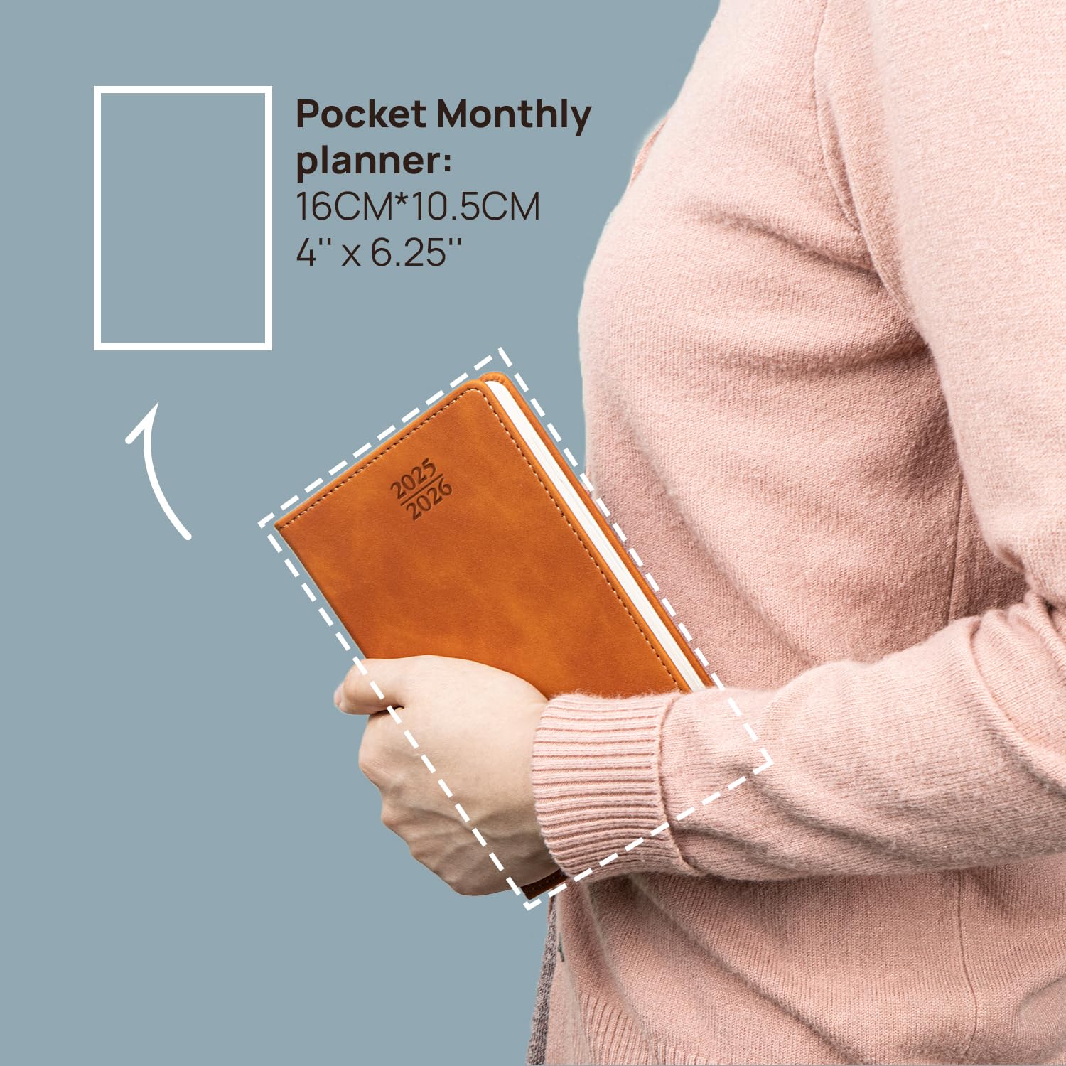 POPRUN 2025-2026 Monthly Planner - 2 Year Pocket Calendar (Jan 2025-Dec 2026) | 4