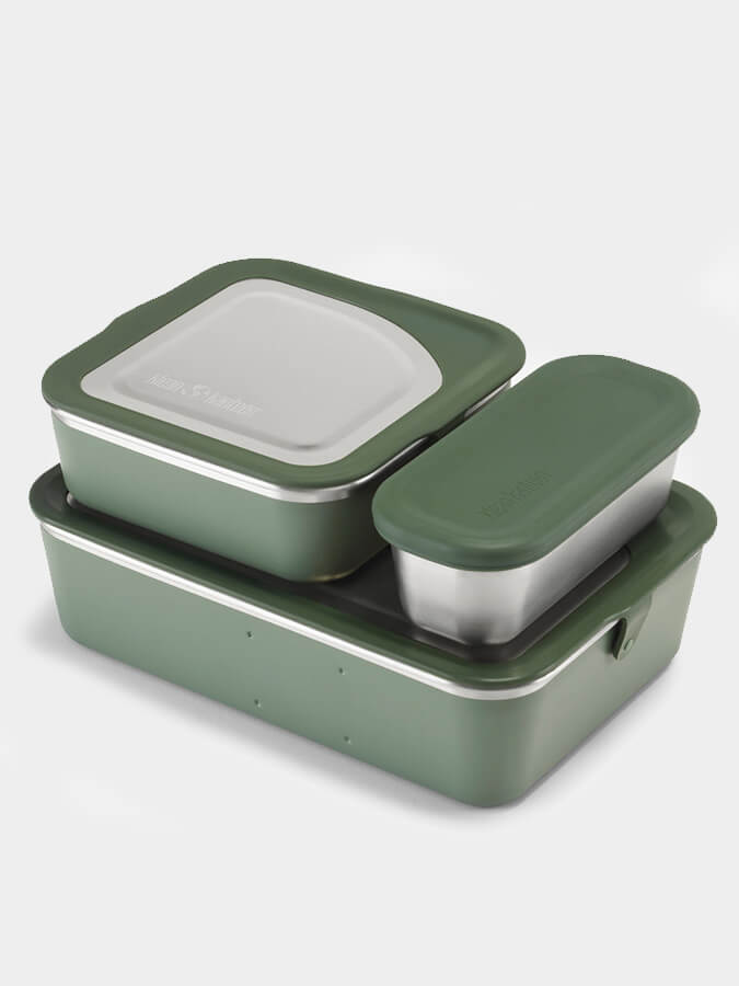 Klean Kanteen Rise Food Box Family Set - BPA-Free Stainless Steel Lunch Containers for Kids & Adults - Perfect for School, Work, Picnics & Outdoor Adventures