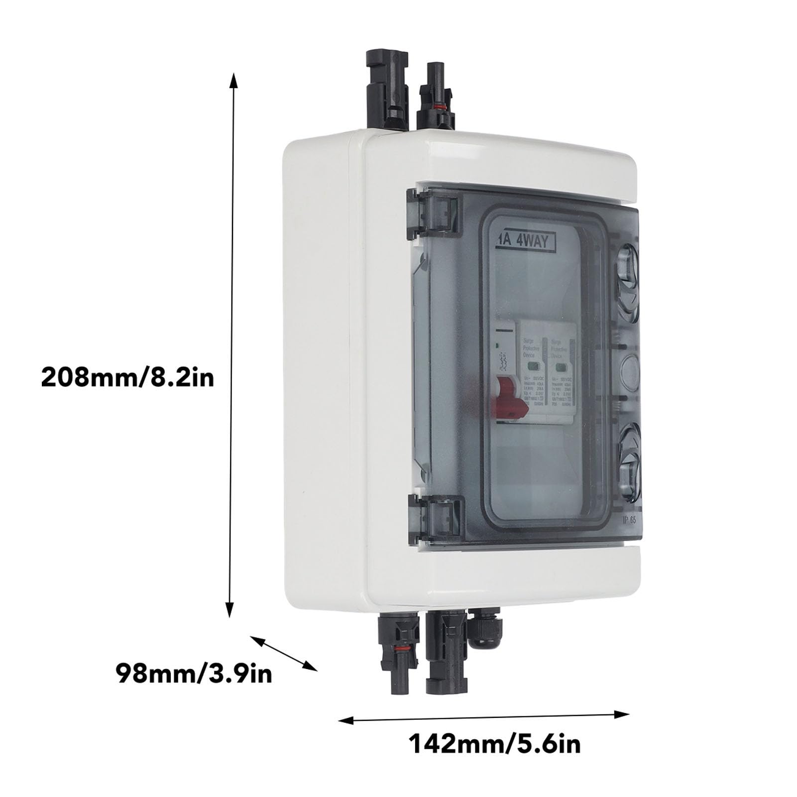 Waterproof Solar Photovoltaic Combiner Box with Circuit Breaker & Protector - 2 Installation Options for Solar Panel Systems | Ideal for Residential & Commercial Solar Energy Projects