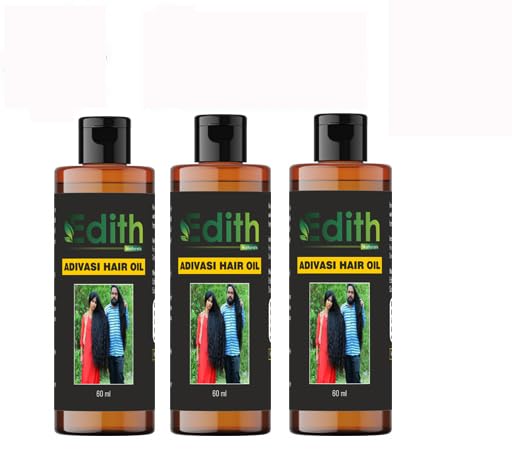 Adivasi Herbal Hair Growth Oil for Women & Men - 60ml | Controls Hair Fall, Strengthens & Repairs Frizzy Hair | Scalp Nourishment & Thickening Treatment | Natural Ayurvedic Remedy for Healthy Hair Growth | Perfect for Daily Hair Care & Styling Routine