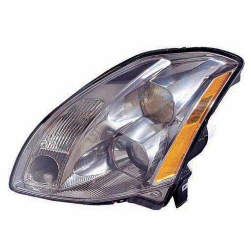 Go-Parts Left Driver Side Headlight Assembly for 2004-2005 Nissan Maxima - Replacement Front Headlight Housing with Lens & Cover - Halogen Composite Headlamp - OEM 260607Y025 - Perfect for Night Driving & Vehicle Restoration