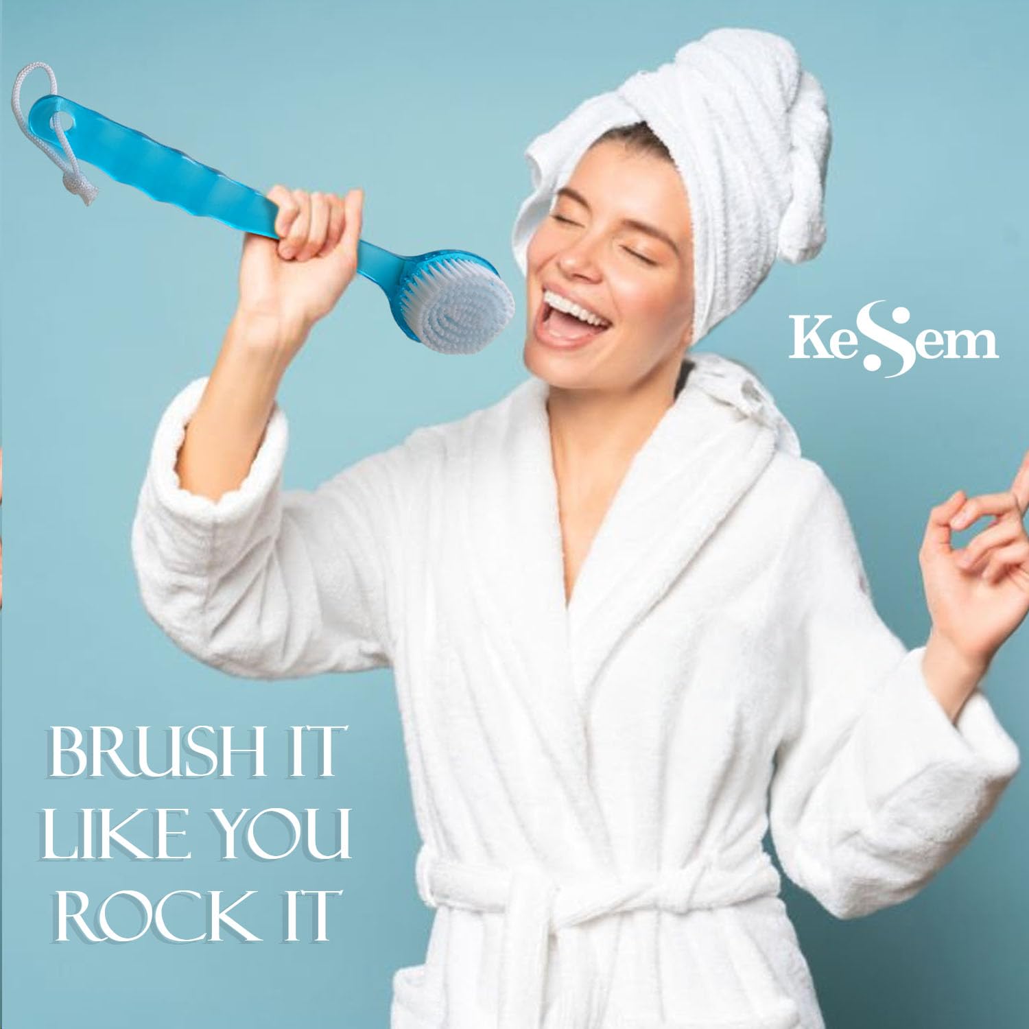 2 Pack Back Scrubber Shower Brush with 14 Inch Long Handle - Soft Bristles Body Exfoliator for Men & Women - Perfect for Wet/Dry Bath Skin Care & Spa Relaxation at Home