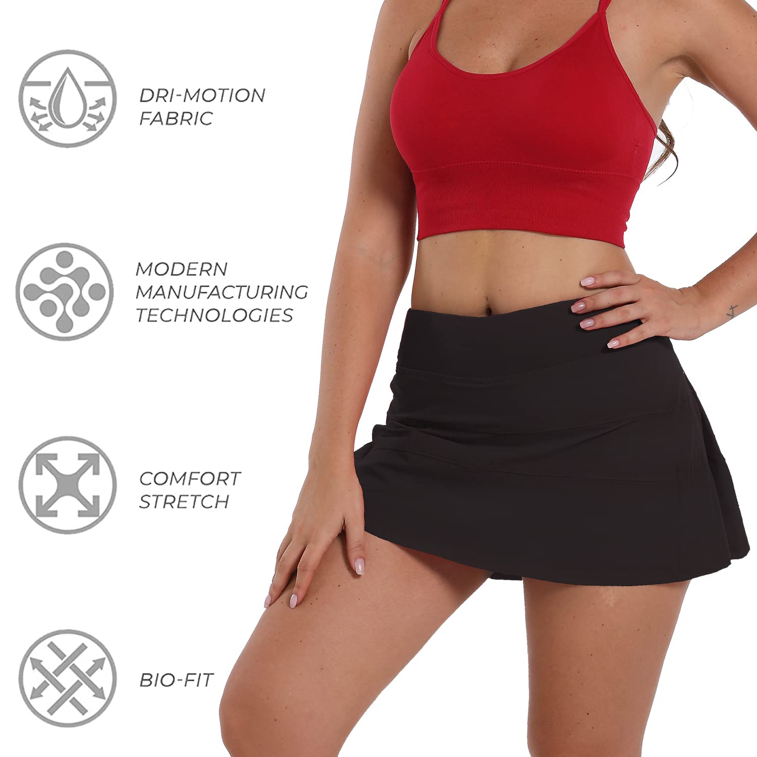 Women's Athletic Pleated Tennis Skirts with Built-in Shorts & Pockets - Breathable Golf Mini Skorts for Running, Workout, Casual Wear & Active Lifestyle | Perfect for Tennis, Gym, Yoga & Outdoor Sports