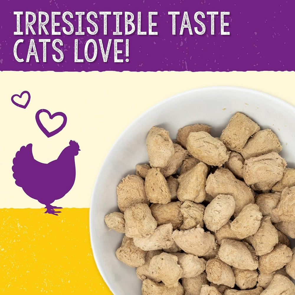 Grain-Free Freeze-Dried Chicken Dinner Morsels for Cats - High Protein Cat Food for Indoor & Outdoor Cats - Perfect for Training, Treats & Mealtime