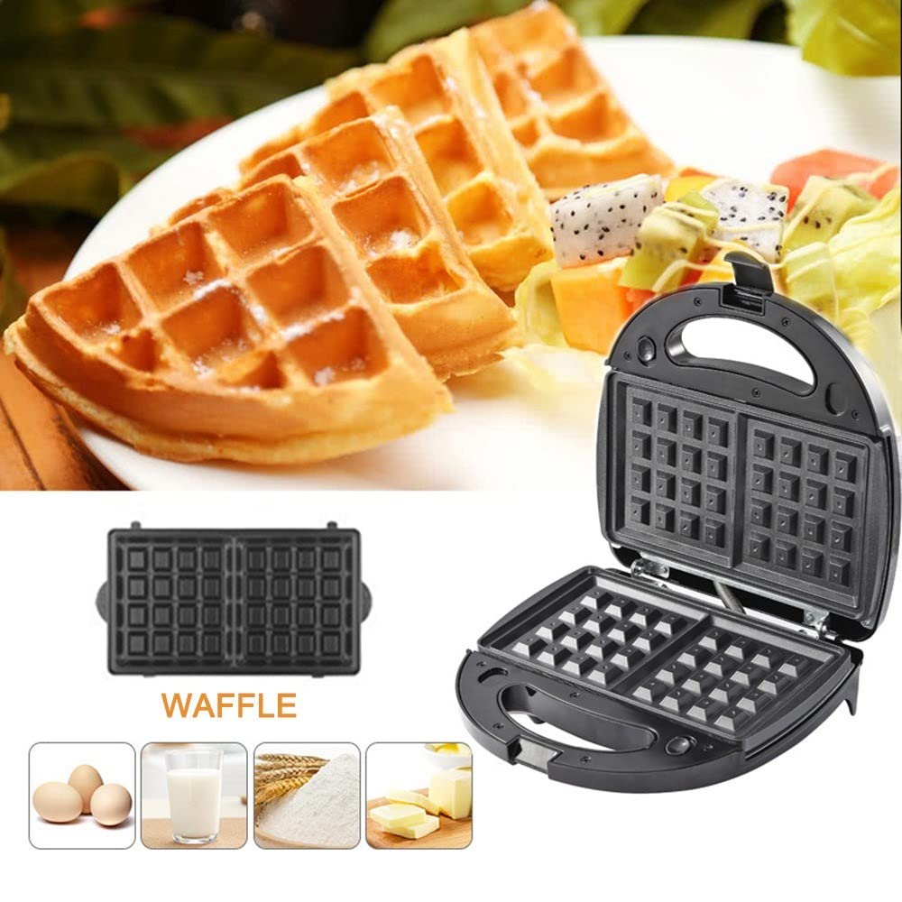 6-in-1 Waffle & Sandwich Maker Grill with EU Plug - Perfect for Breakfast, Brunch & Family Gatherings