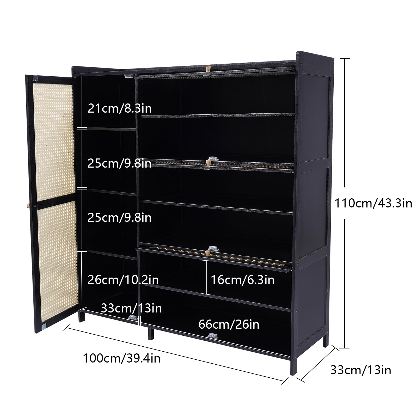 4-Door Shoe Storage Cabinet - 13