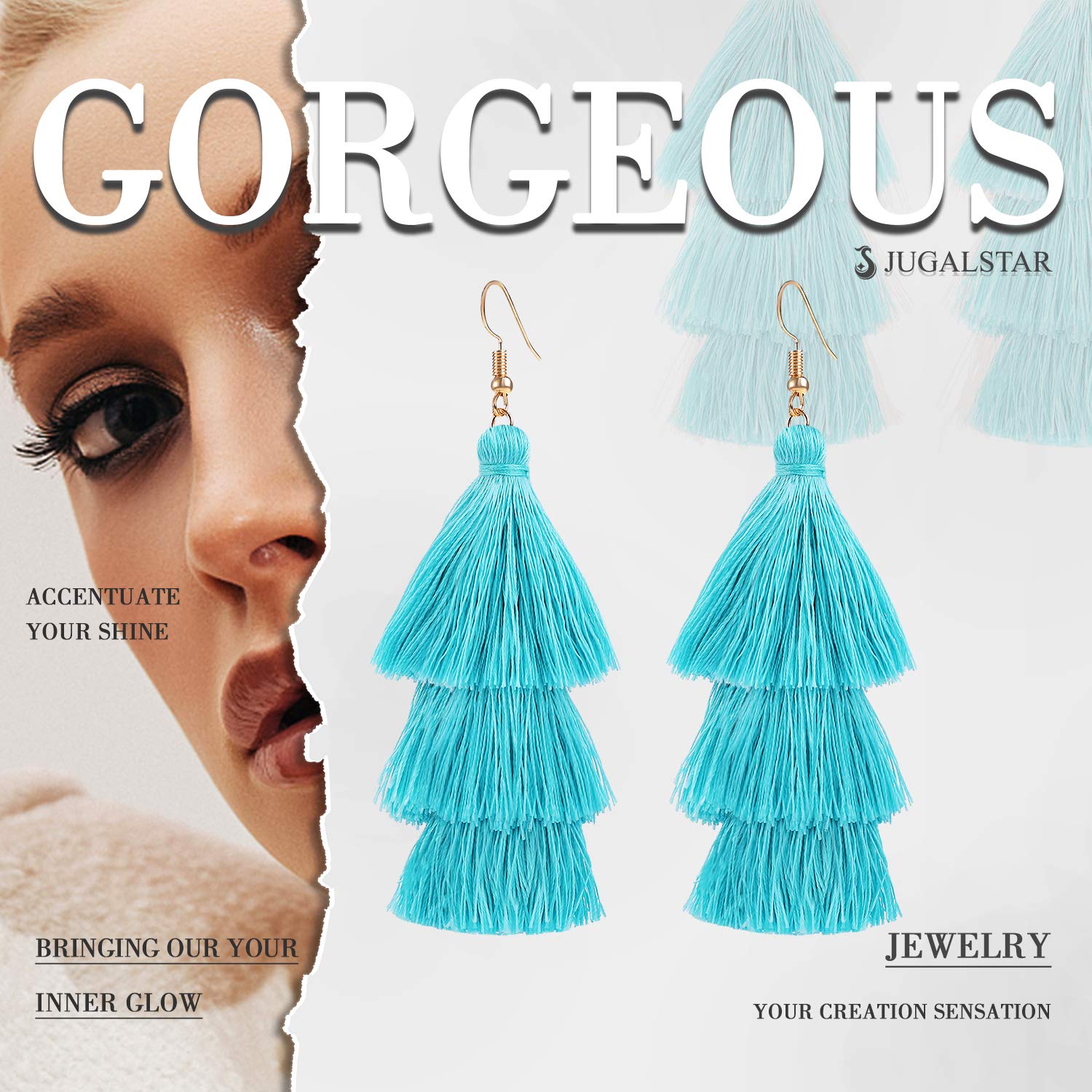 Bohemian 3-Tier Layered Tassel Earrings for Women – Big Dangle Drop Fashion Jewelry, Valentine's Day & Birthday Gift for Teen Girls | Perfect for Parties, Weddings & Casual Wear