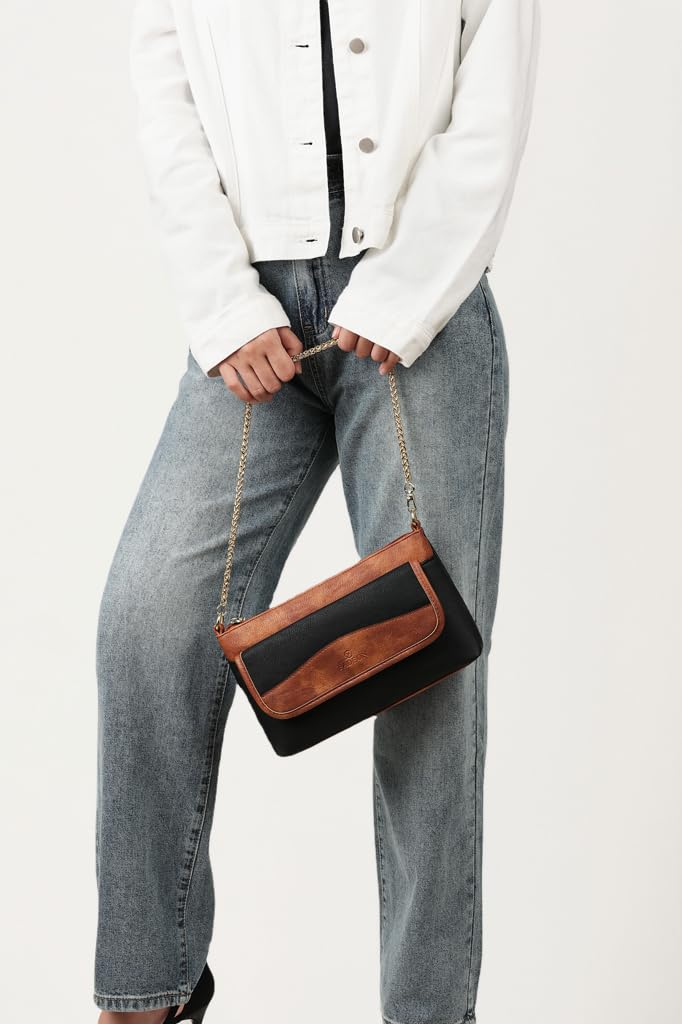 Trendy Vegan Leather Crossbody Bag for Women - Small Designer Shoulder Handbag & Wristlet Purse | Perfect for Everyday Use, Date Nights & Travel Accessories
