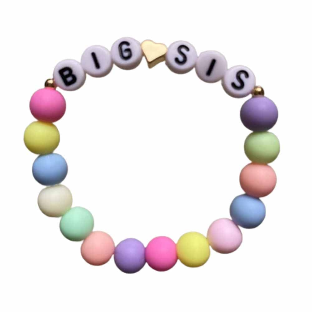 Big Sister Bracelet for Little Girls - Cute Big Sis & Lil Sister Matching Jewelry Set - Best Big Sister Announcement Gift for Kids - Perfect for Sibling Bonding & Special Occasions