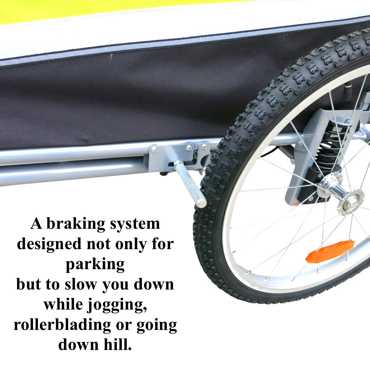 Booyah Extra Large Pet Bike Trailer - Shock-Absorbing Dog Stroller & Jogger for Safe Cycling & Outdoor Adventures | Perfect for Biking, Jogging & Park Walks with Your Dog