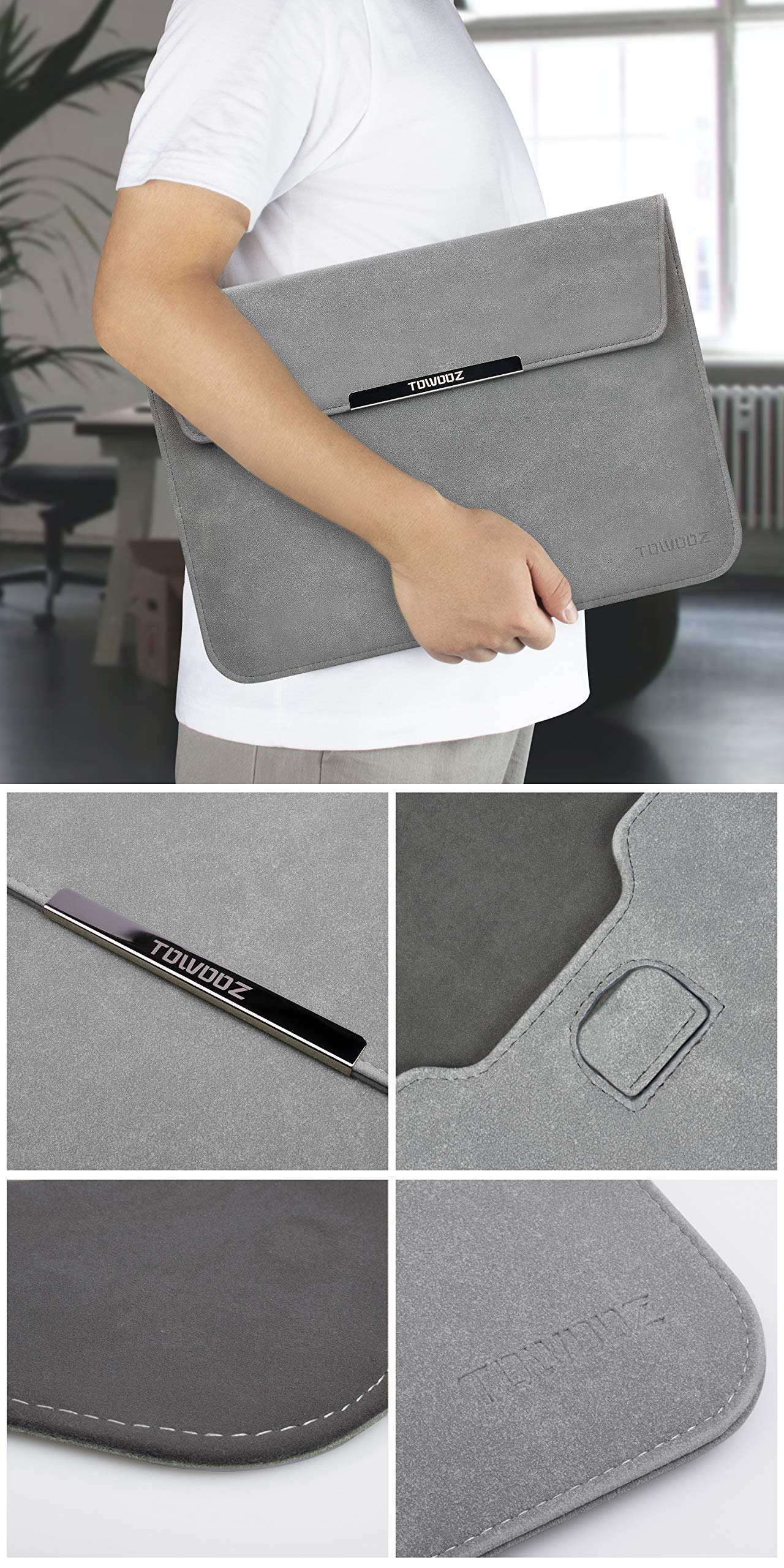 TOWOOZ MacBook Air M2 Sleeve Case - Waterproof & Ultra Thin Laptop Sleeve Compatible with 2022 MacBook Air 13.6