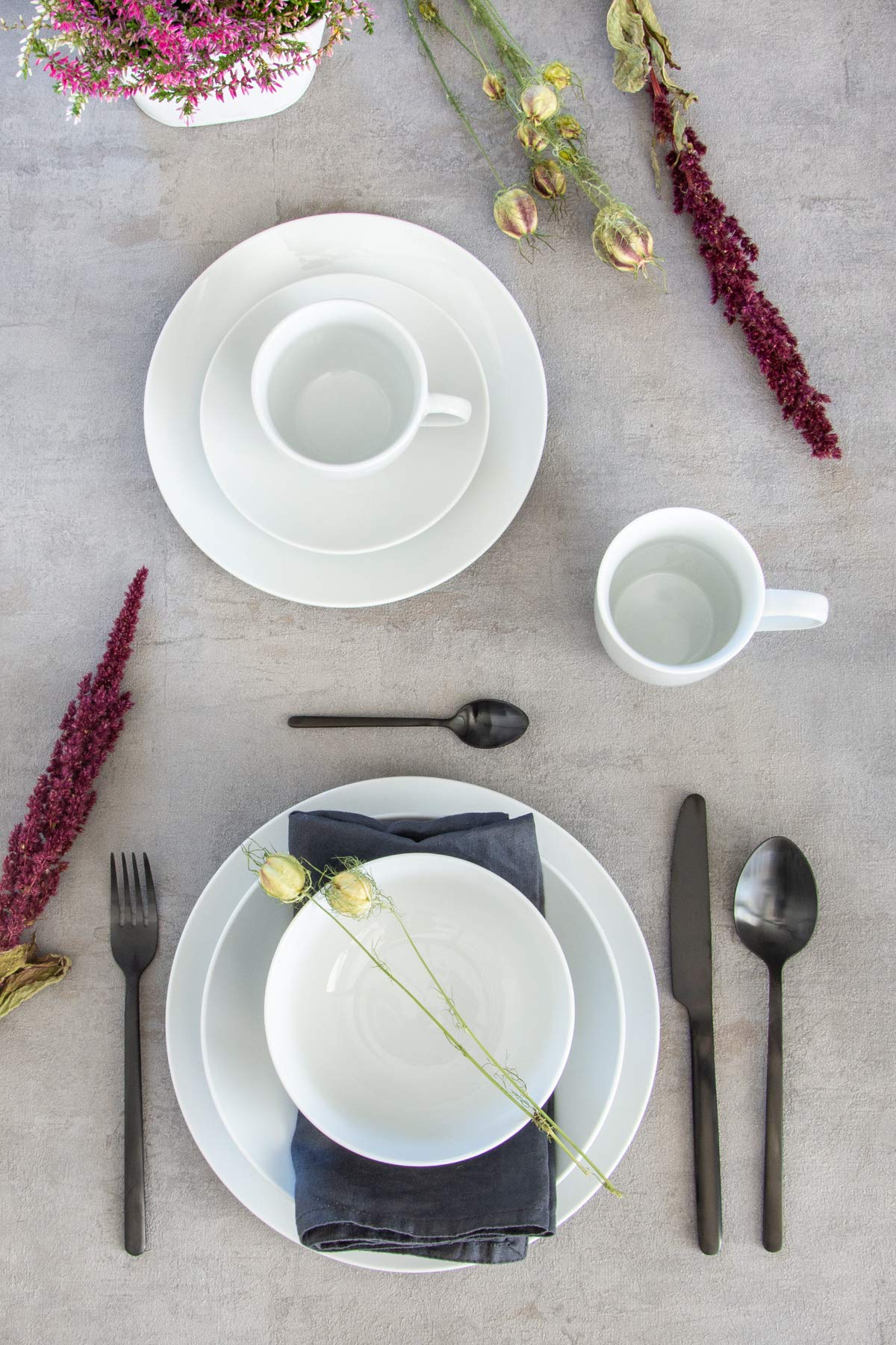 Barca 30-Piece Porcelain Dinnerware Set for 6 People - Elegant Tableware for Family Dinners, Parties & Entertaining