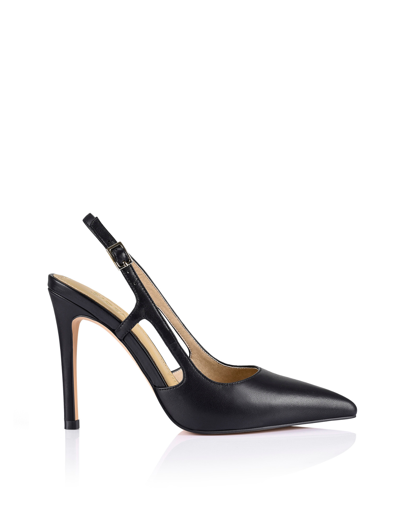 Cipriani Women's Black Leather Stiletto Pump Heels - Elegant Dress Shoes for Parties, Weddings & Evening Events