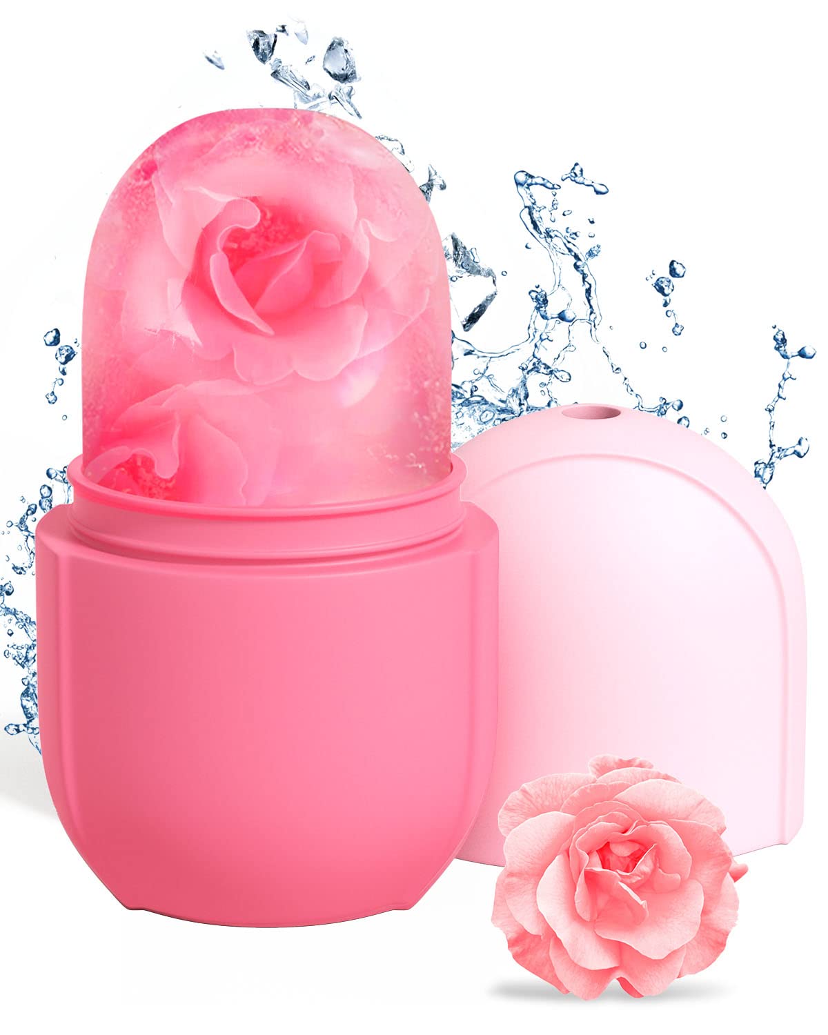 Ice Roller for Face & Eye - Cooling Facial Massager for Puffiness Relief, Brightening Skin & Shrinking Pores - Beauty Tool to Reduce Fine Lines & Dark Circles - Perfect for Morning Routine & Post-Workout Skin Care