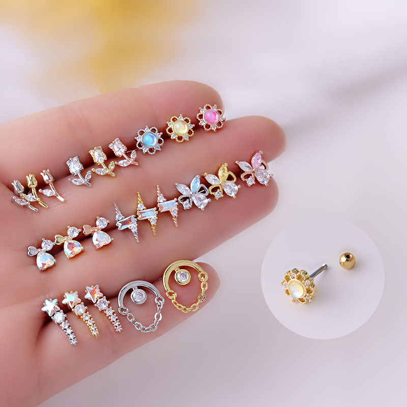 20G Galaxy Star Helix Piercing Stud - Surgical Steel Cartilage Earring for Women & Men | Perfect for Helix, Tragus, or Conch Piercings | Hypoallergenic & Comfortable for Daily Wear