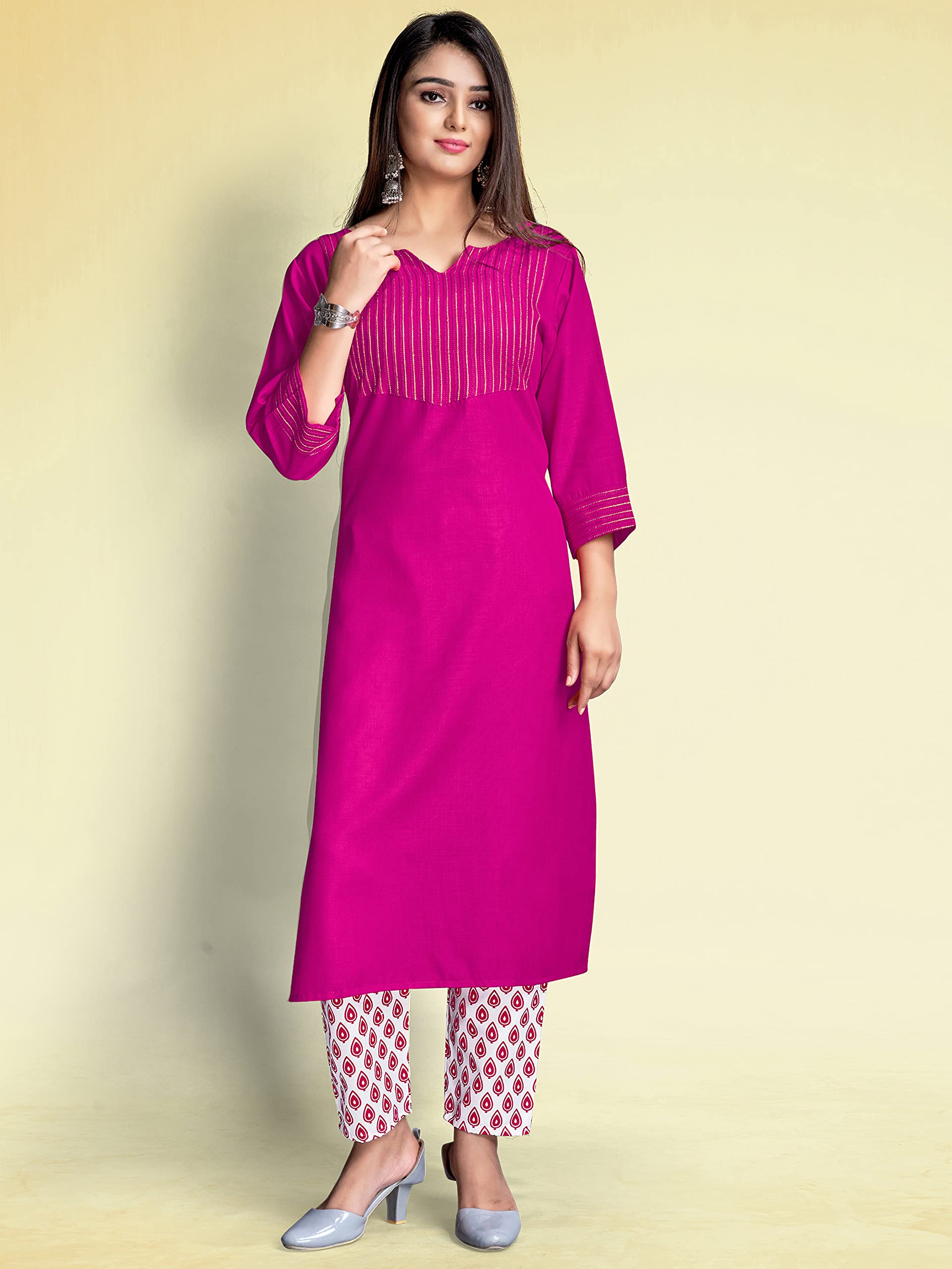 Stylish Indian Kurti for Women with Pant | Rayon Embroidered Dress Kurtis Kurta & Tops for Casual Wear & Festive Occasions