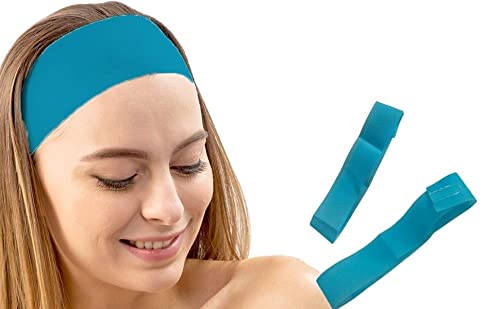 RXSHOPY® Disposable Non-Woven Blue Facial Headbands - 50 Pack (11.5