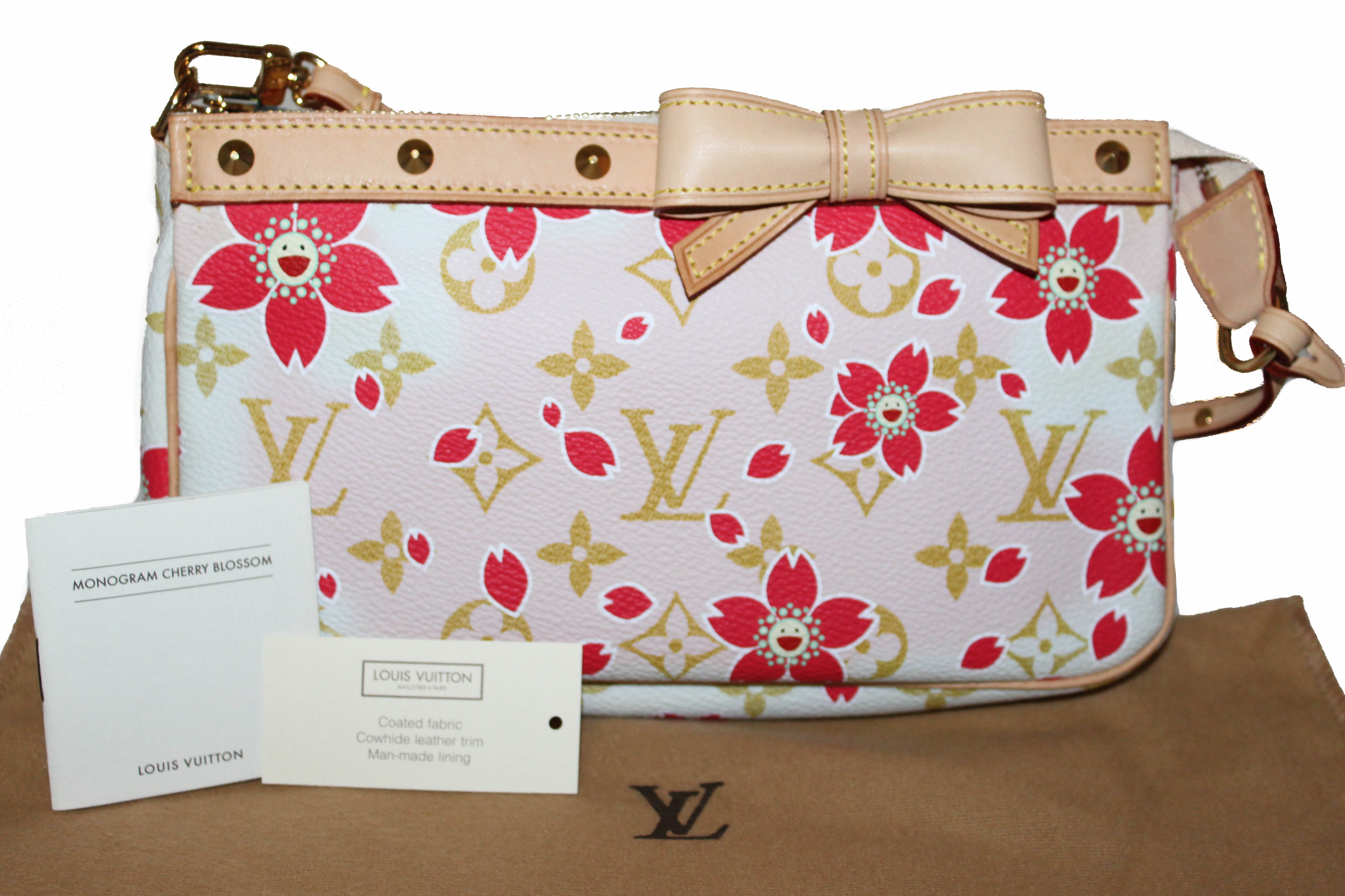 Authentic Louis Vuitton Cherry Blossom Pochette Crossbody Bag - Limited Edition Shoulder Pouch for Women | Perfect for Date Night, Travel & Everyday Luxury Accessory