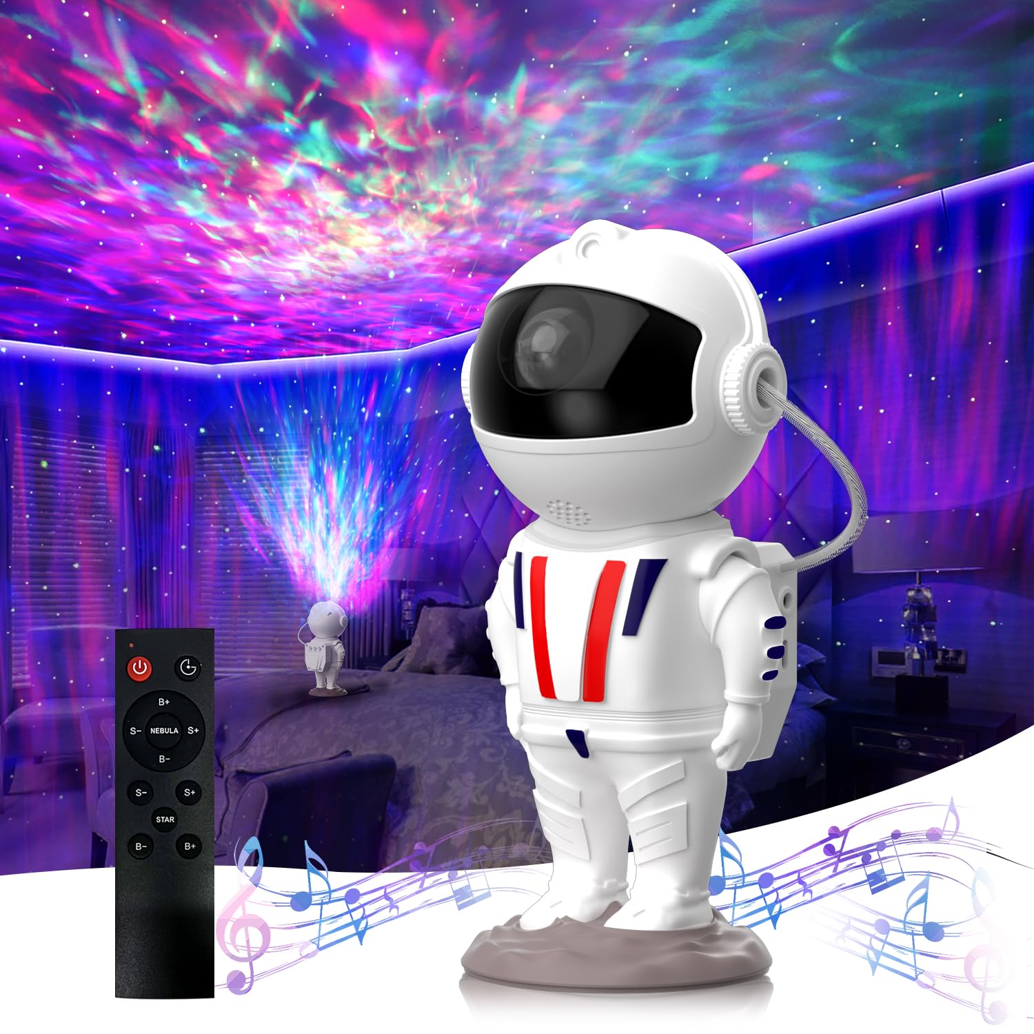 Galaxy Projector Star Light with Timer & Remote Control - Astronaut Night Light for Bedroom, Kids Room Decor - Perfect Gift for Teens, Children & Adults - Create Relaxing Atmosphere for Sleep, Meditation & Party Decorations