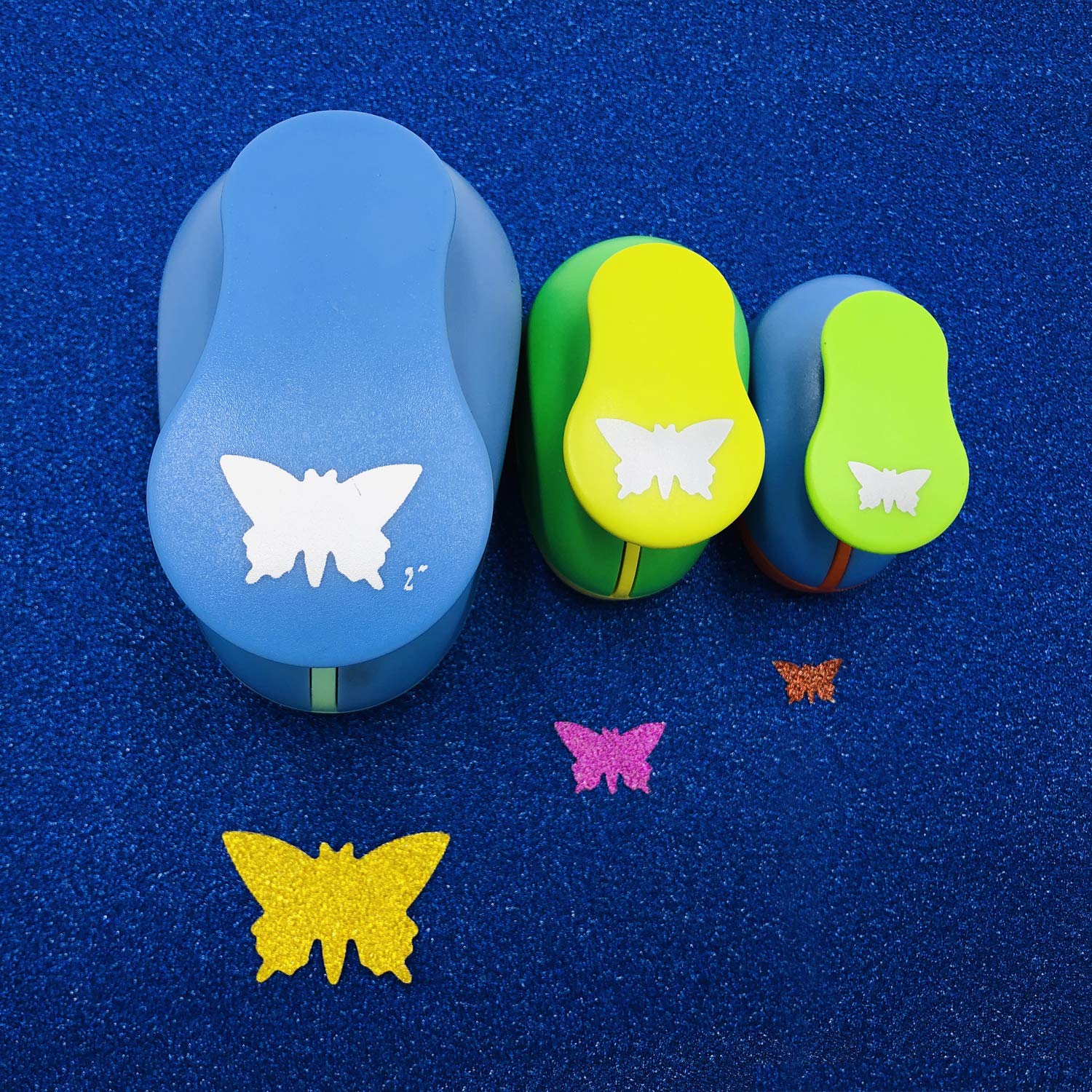 3-Piece Butterfly Paper Punch Set (2 Inch, 1 Inch, 5/8 Inch) - Scrapbooking Hole Puncher for DIY Crafts, Card Making, and Memory Books | Perfect for Scrapbookers, Teachers, and Craft Enthusiasts