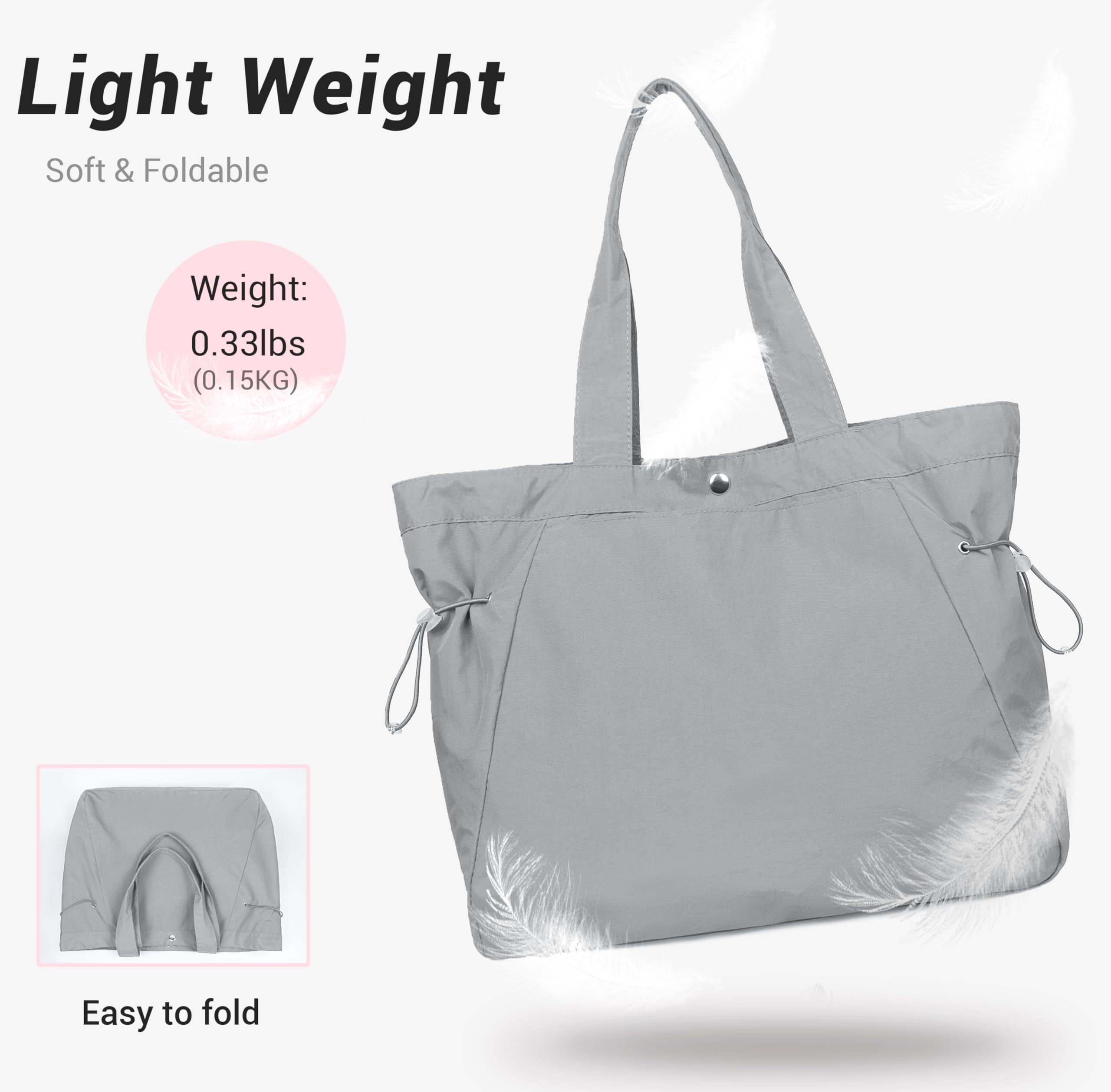 VOLGANIK ROCK Large Tote Bags for Women - Lightweight Shoulder Bag, Gym Bag, Beach Tote & Travel Handbag - Perfect for Work, Shopping, Vacation & Everyday Use