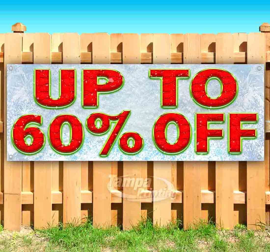 60% Off Heavy-Duty 13 oz Vinyl Banner with Metal Grommets - Single-Sided, Weather-Resistant for Outdoor Events, Trade Shows & Business Signage