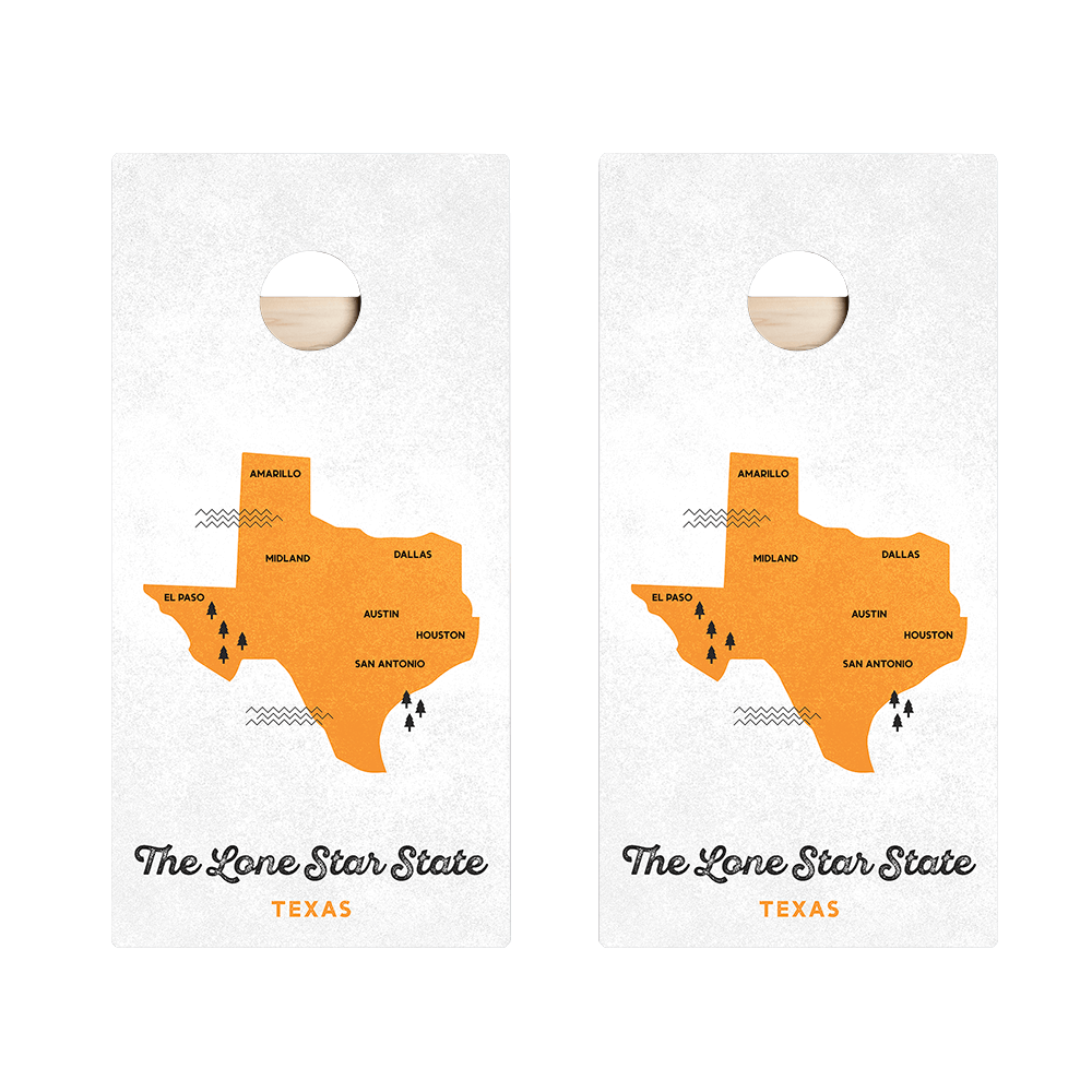 Premium Texas-Themed Cornhole Boards Set - Durable Outdoor Bean Bag Toss Game for Backyard, Tailgating & BBQ Parties - Official Size with Lone Star State Design