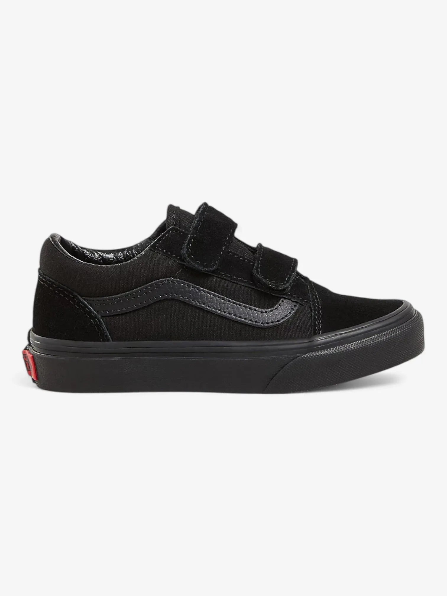 Vans Old Skool Kids' Sneakers - Black Canvas Skate Shoes for Boys & Girls | Comfortable Casual & Skateboarding Footwear for School, Play & Everyday Wear