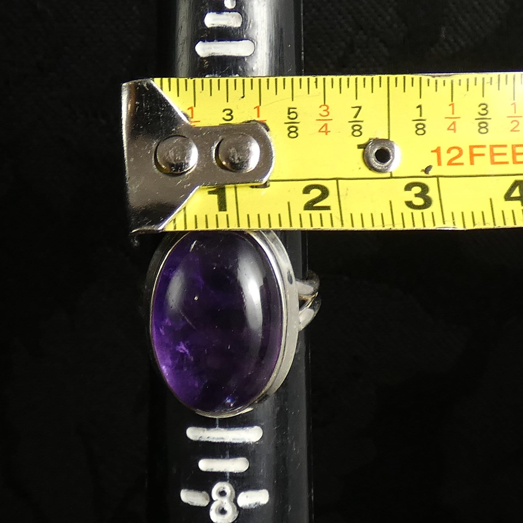 Natural Amethyst Sterling Silver Ring Size 6.75 - Elegant Purple Gemstone Jewelry for Women, Perfect Gift for Birthday, Anniversary & Valentine's Day