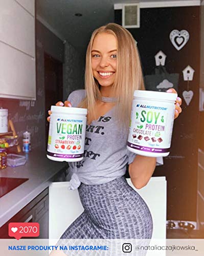 Allnutrition Vegan Pea Protein Powder - Vanilla Flavor 500g | Plant-Based Protein Supplement for Muscle Recovery, Smoothies & Baking | Dairy-Free & Gluten-Free