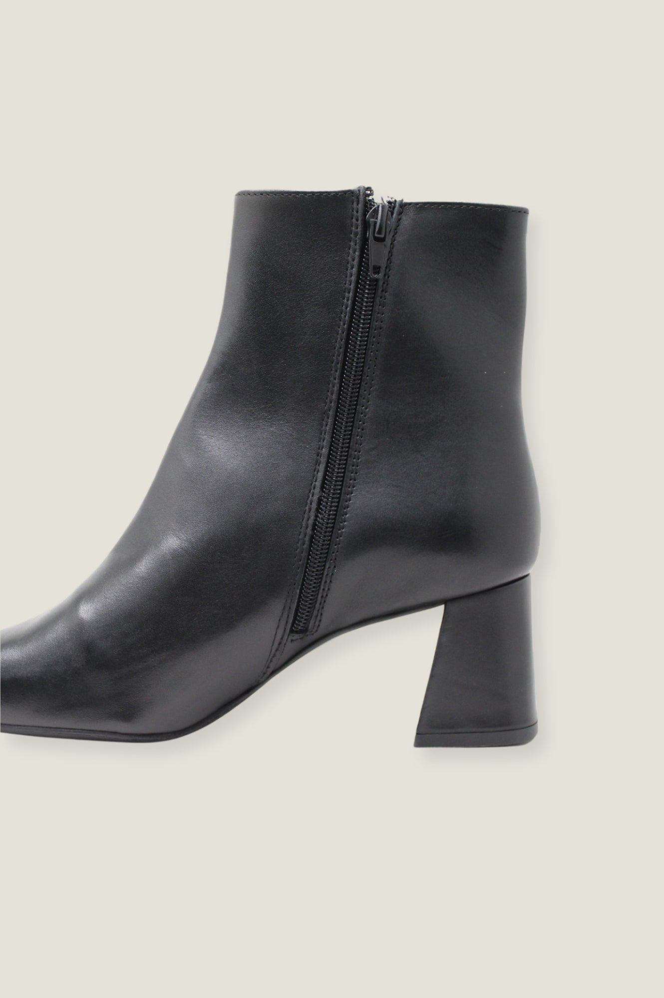DWRS Lugano Black Leather Ankle Boots for Women - Stylish & Comfortable Footwear for Casual Outings & Office Wear