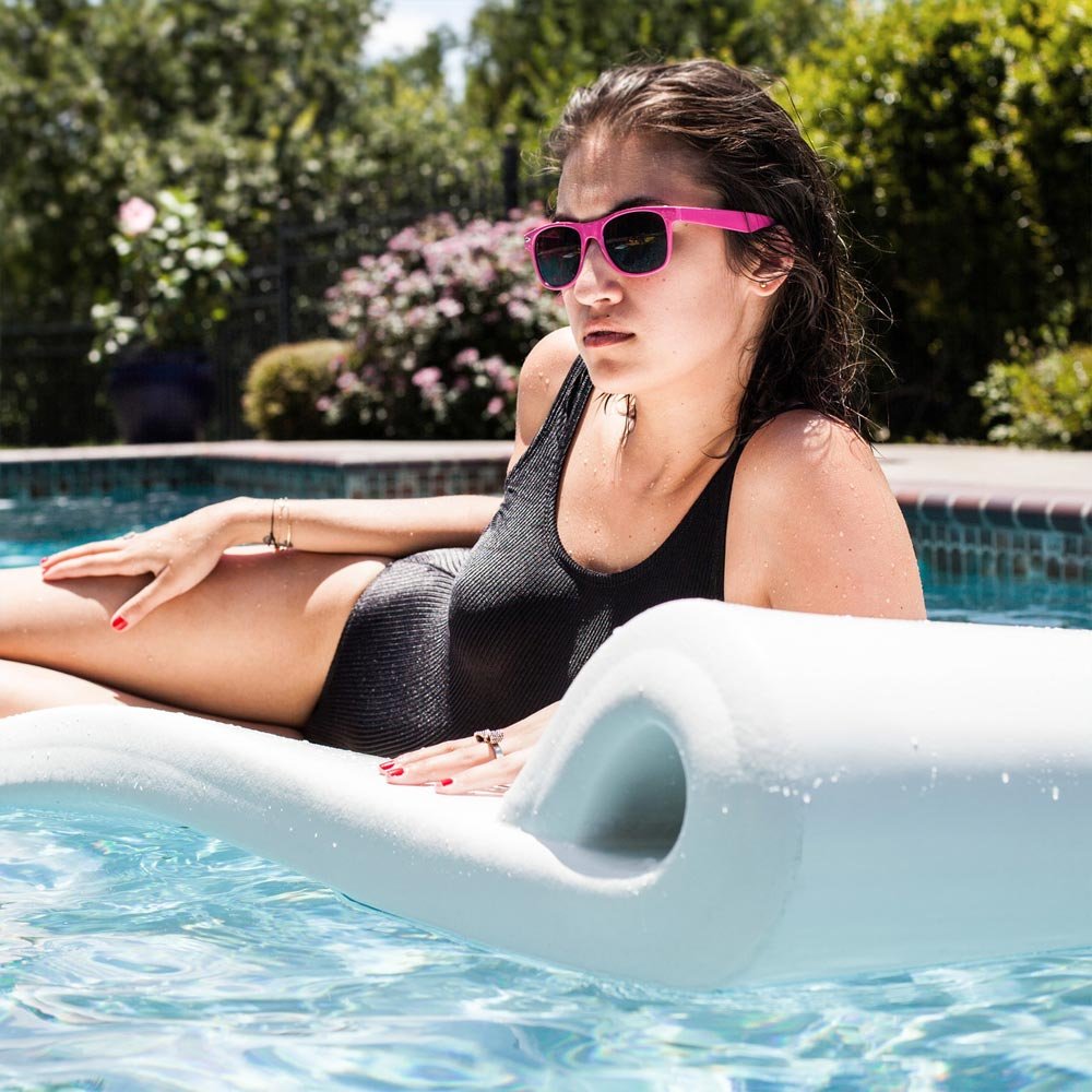 Pool Mate 3X-Large Premium Foam Pool Float - Ultra Comfortable White Inflatable Lounge for Adults - Perfect for Relaxing by the Pool, Beach Vacations & Summer Floating
